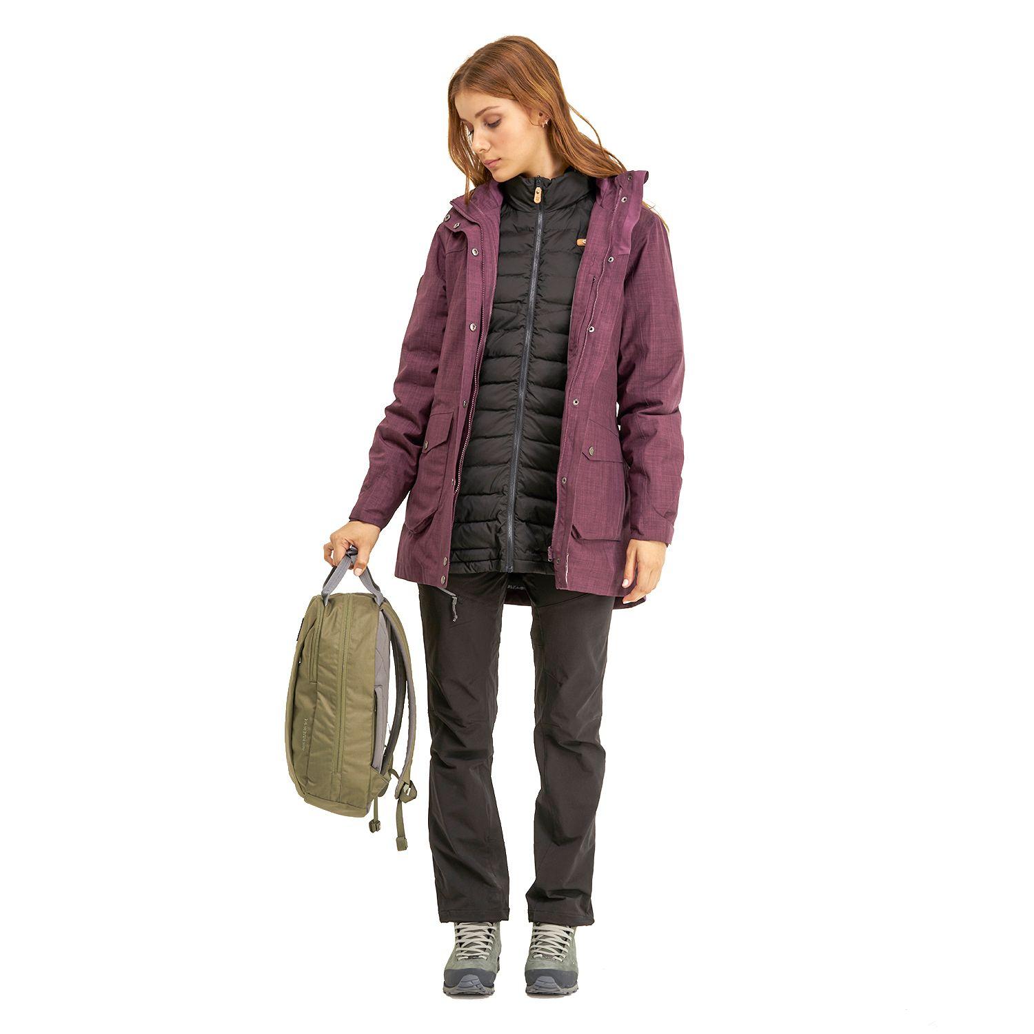 Chaqueta Mujer Nalca Fusion-3 Hoody Jacket Vino Grafito Lippi-8