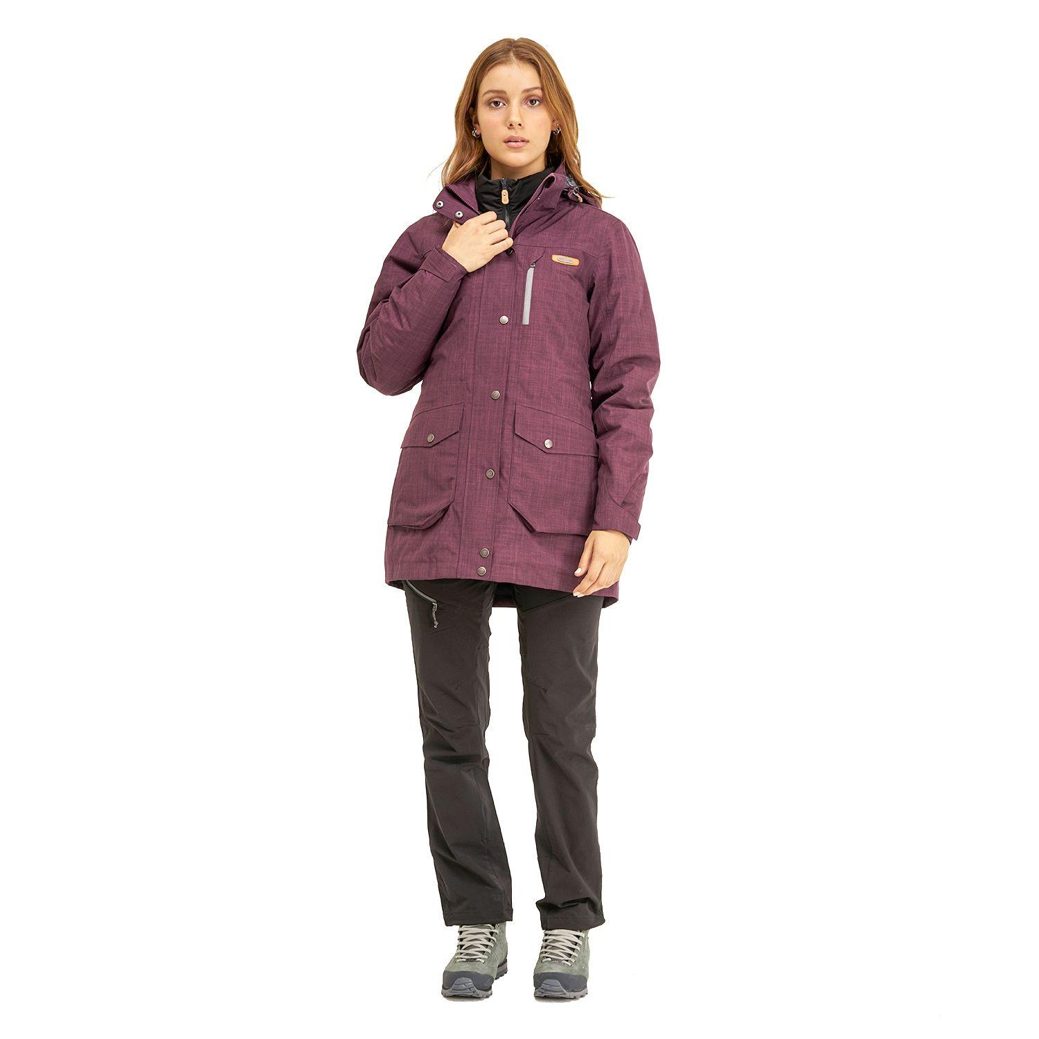 Chaqueta Mujer Nalca Fusion-3 Hoody Jacket Vino Grafito Lippi-9