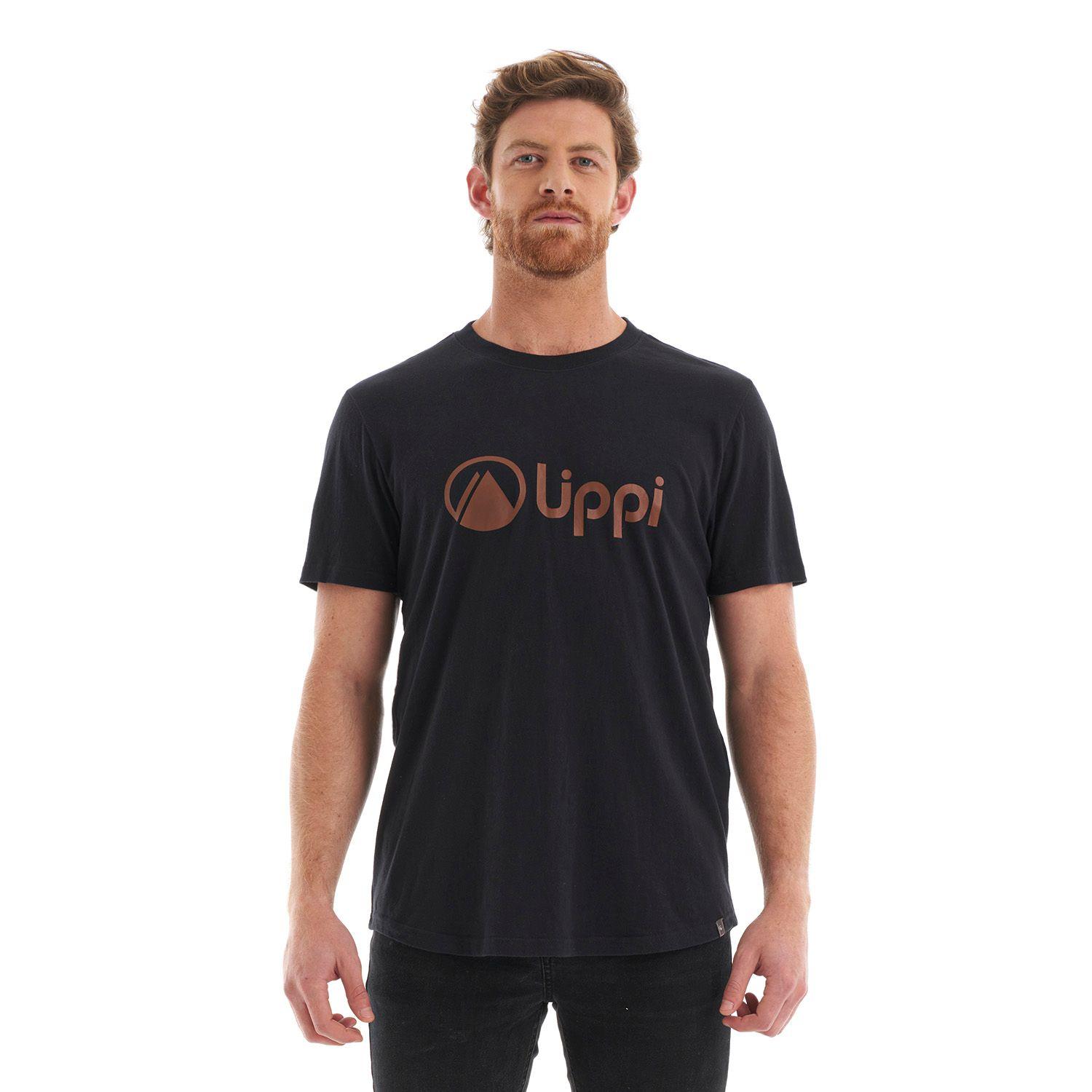 Polera Hombre Logo Lippi UV-Stop T-Shirt Negro Lippi V22-1