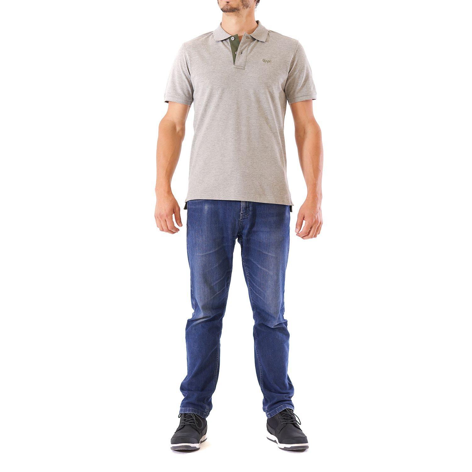 Polera Hombre First Class Elastic Polo Melange Gris Lippi I21-6