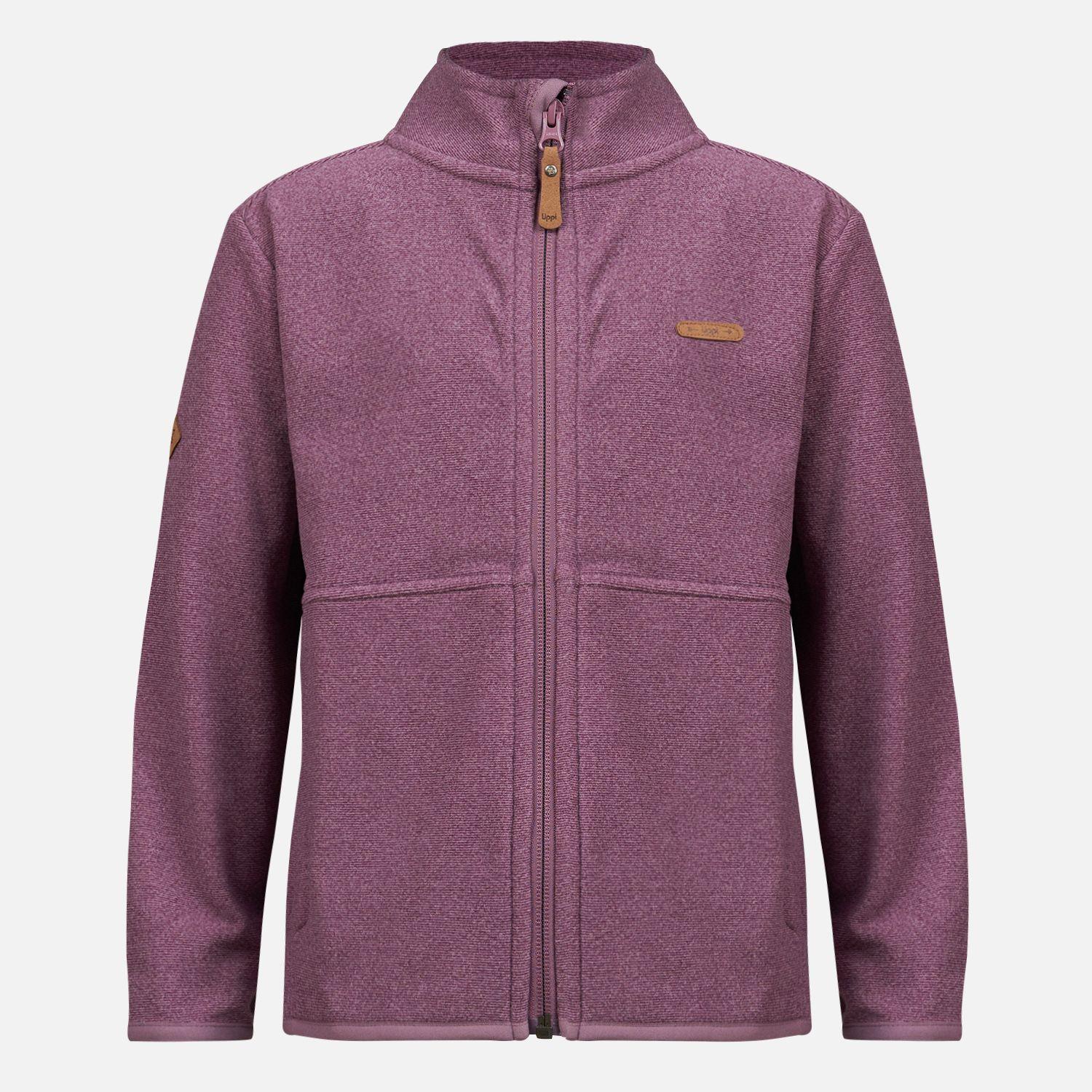 Poleron Niña Stripes Nano-F Full Zip Palo Rosa Lippi I22-0