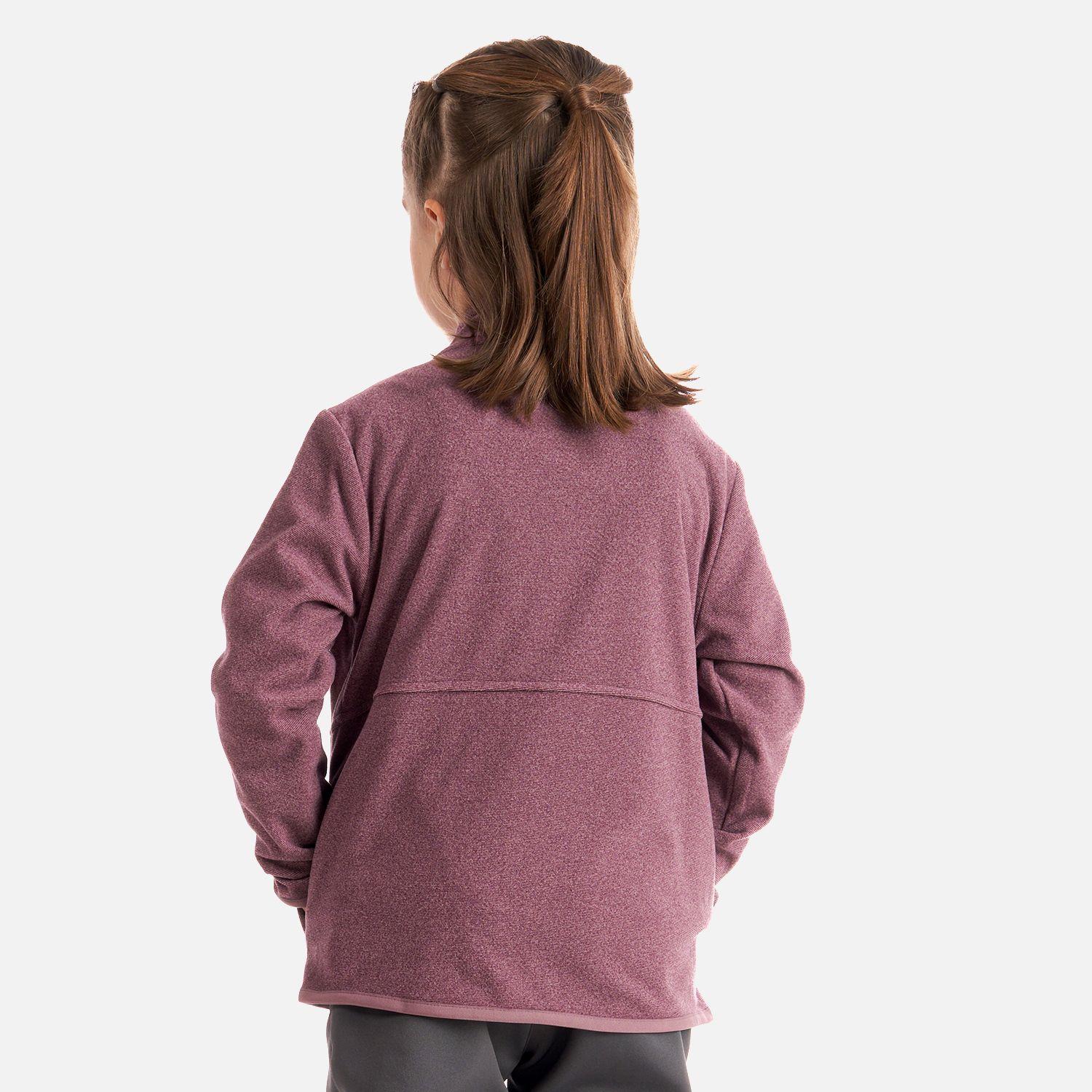 Poleron Niña Stripes Nano-F Full Zip Palo Rosa Lippi I22-3