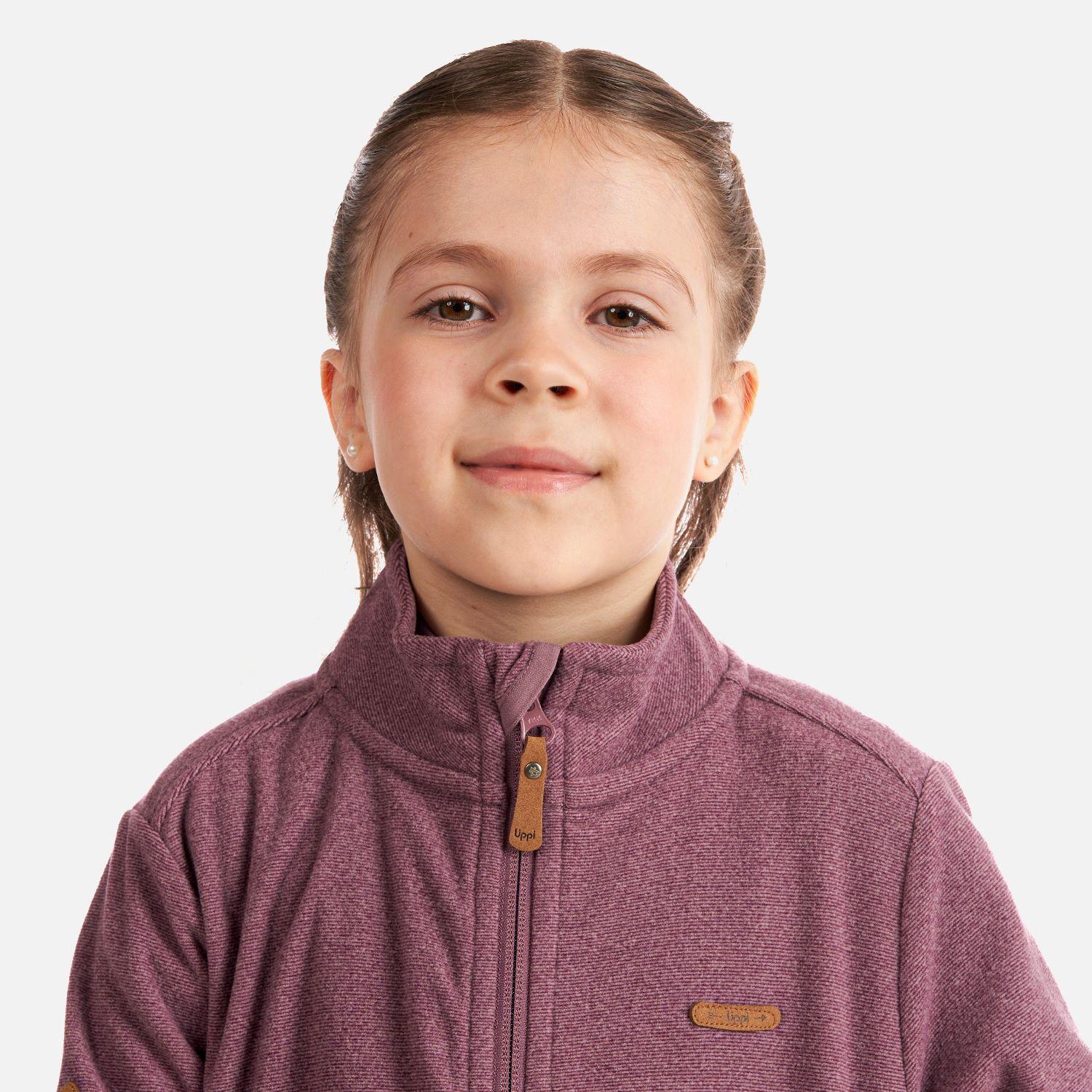 Poleron Niña Stripes Nano-F Full Zip Palo Rosa Lippi I22-4