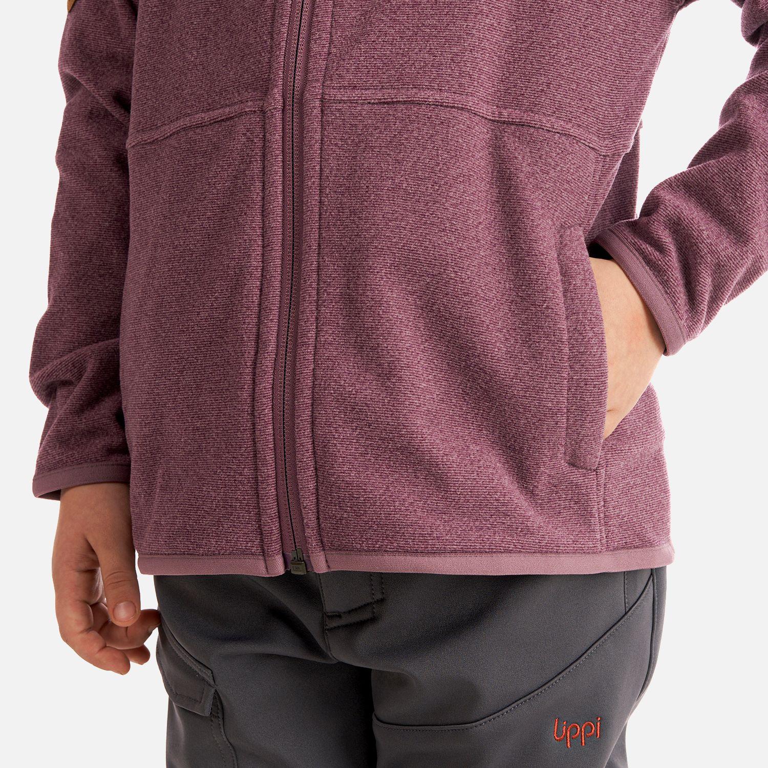 Poleron Niña Stripes Nano-F Full Zip Palo Rosa Lippi I22-5