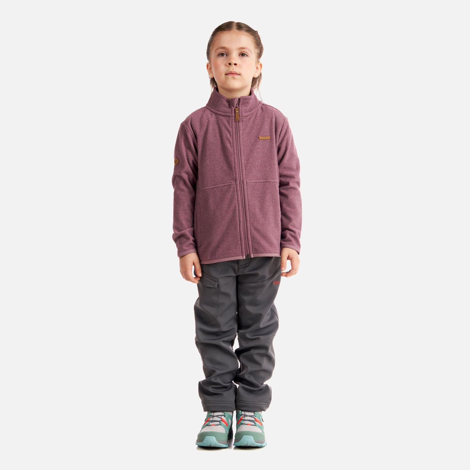 Poleron Niña Stripes Nano-F Full Zip Palo Rosa Lippi I22-6