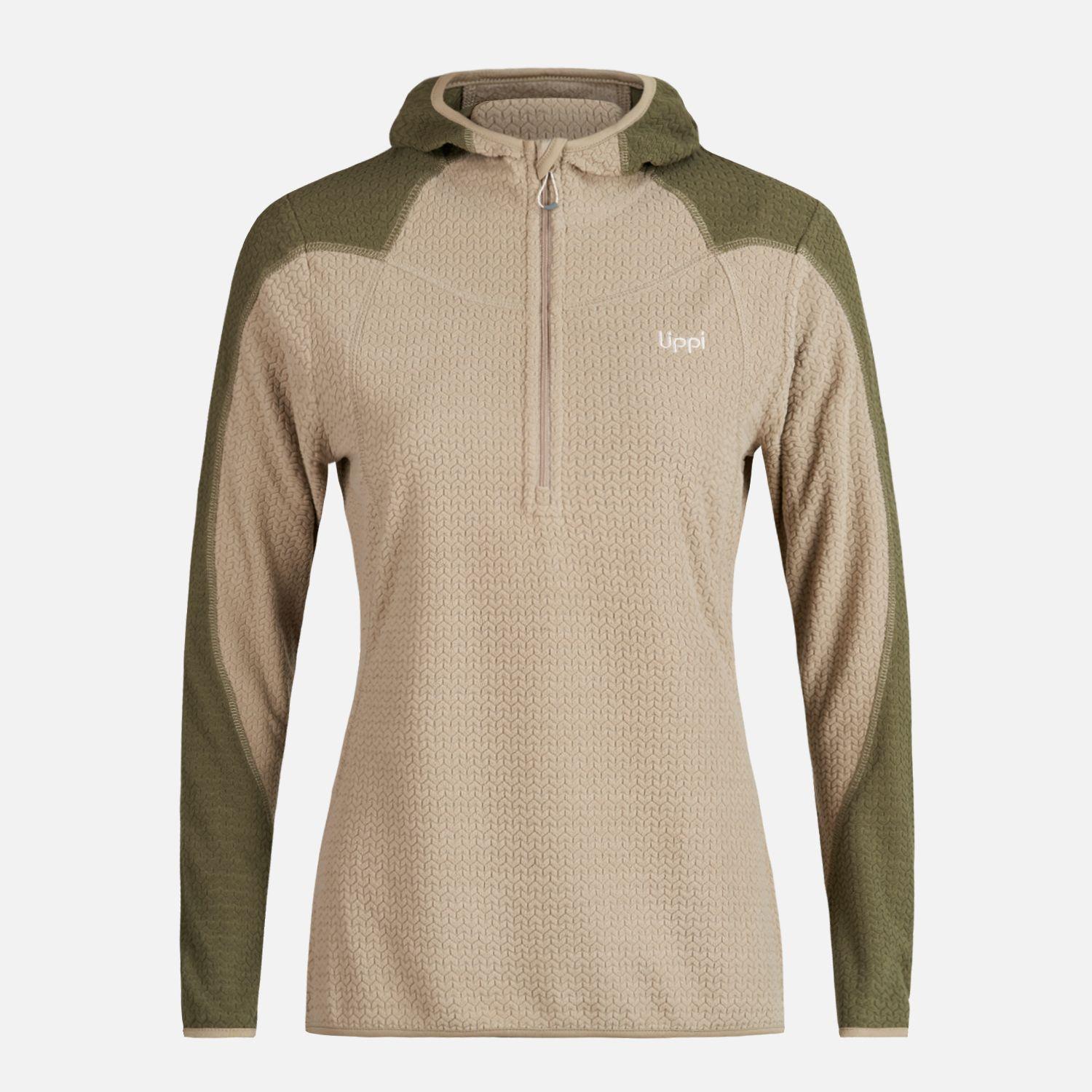 Poleron Mujer Jacaranda Nano-F 14 Zip Hoody Verde Grisaceo Lippi-5