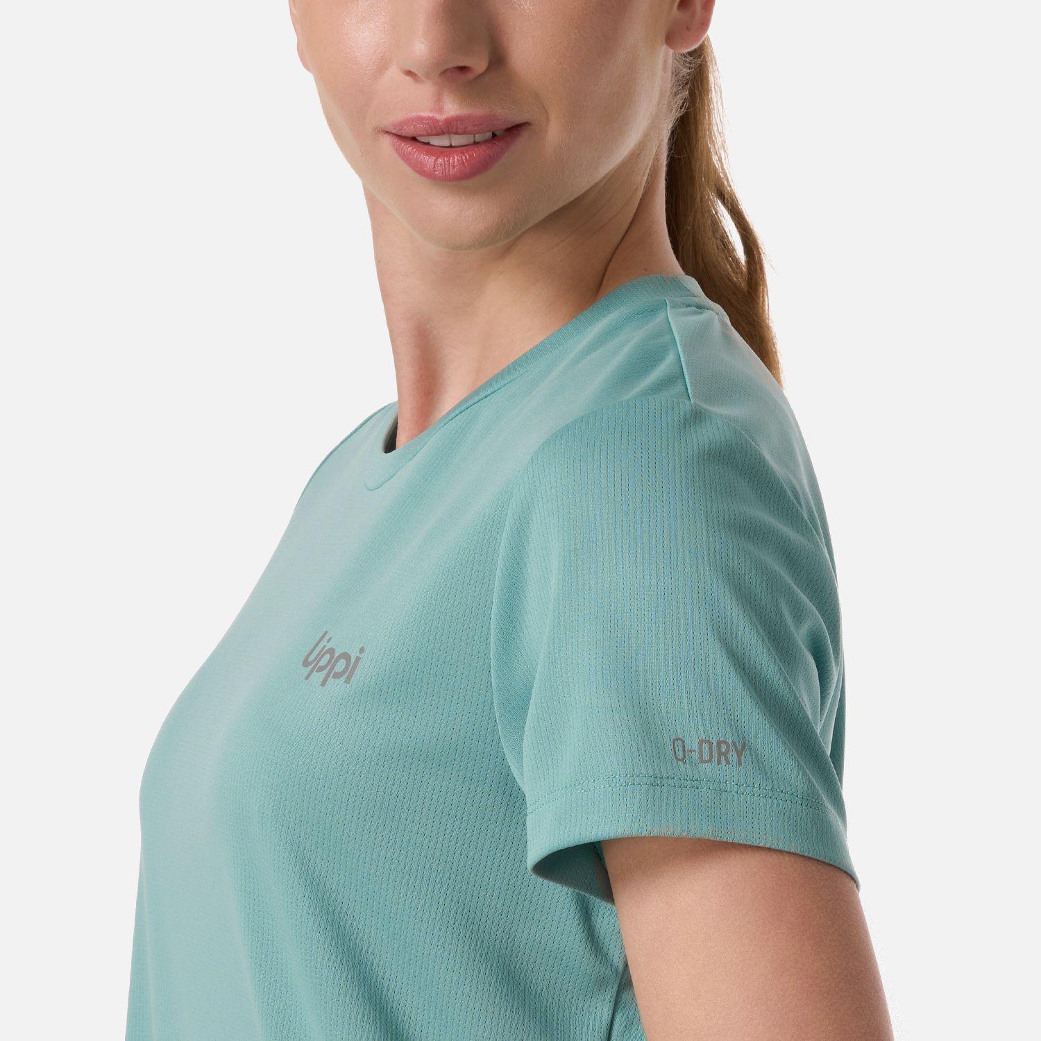 Polera Mujer Core Q-Dry T-Shirt Turquesa Claro Lippi V26-4