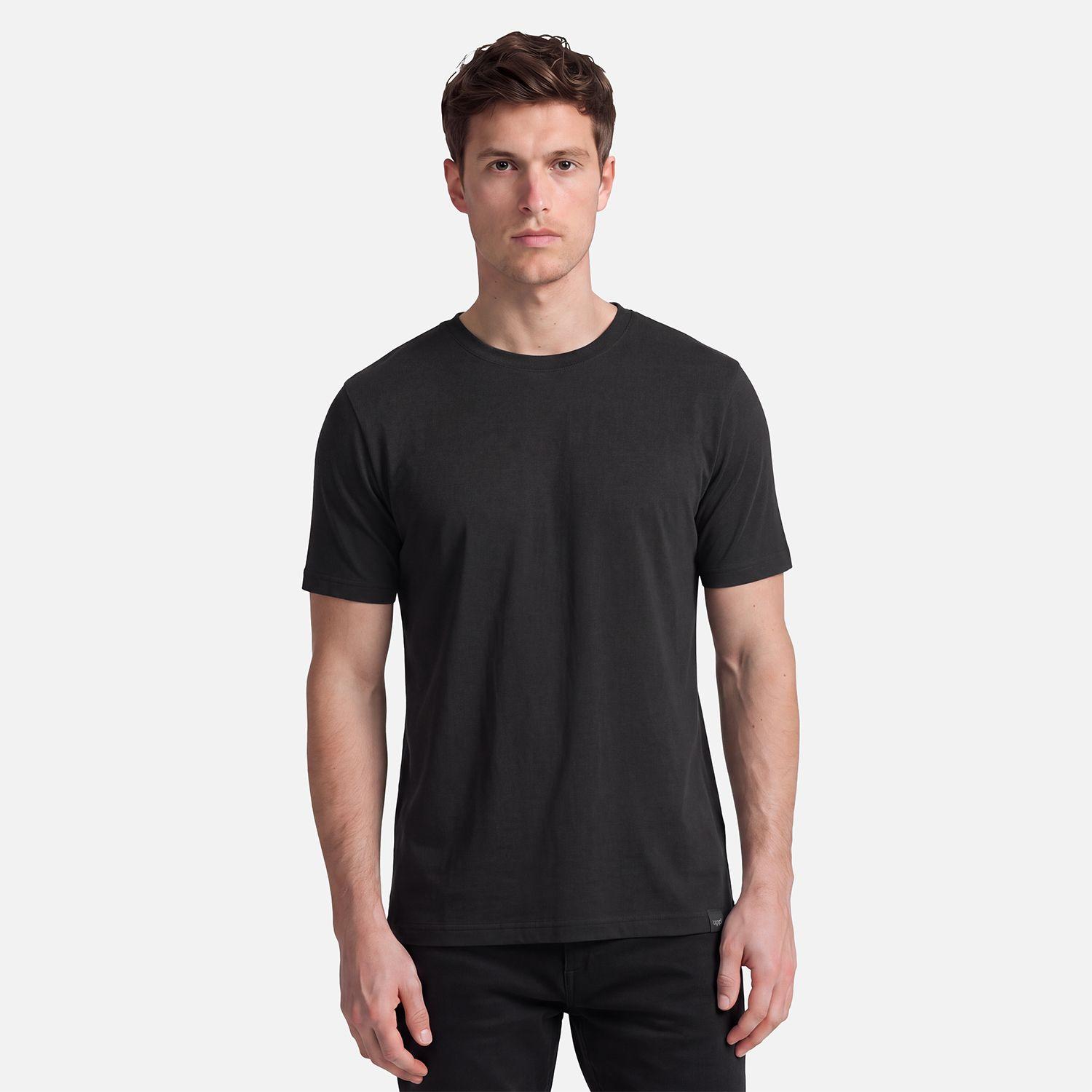 Polera Hombre Supima T-Shirt Negro Lippi V27-0