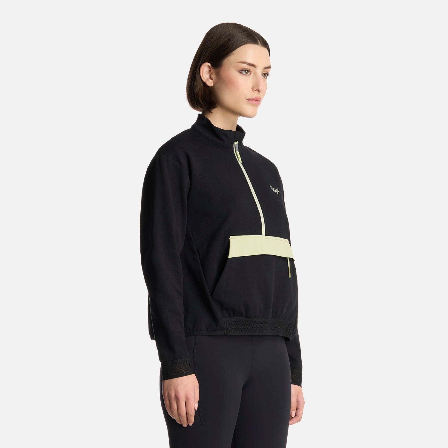 Polerón Mujer DownStreet 1/4 Zip Sweatshirt Negro Lippi-1