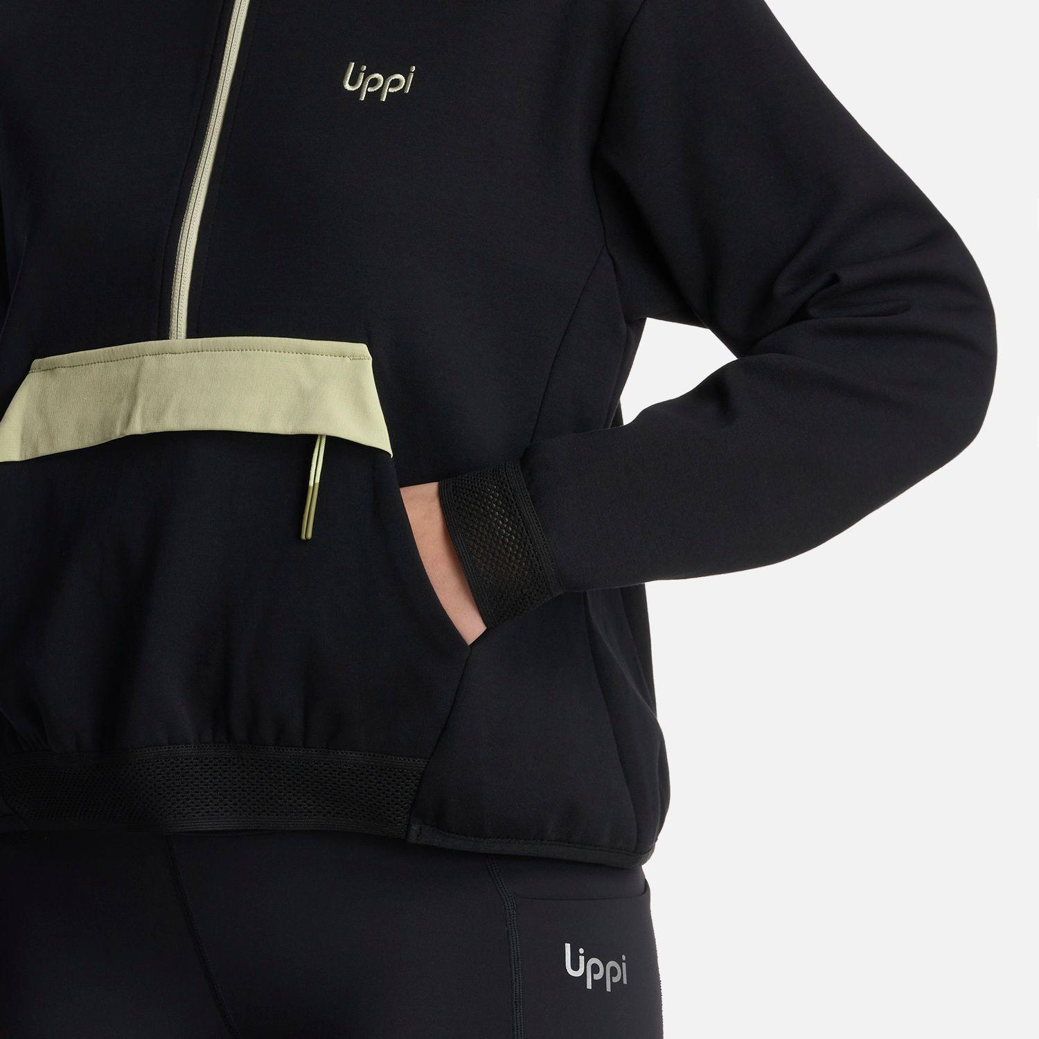 Polerón Mujer DownStreet 1/4 Zip Sweatshirt Negro Lippi-5