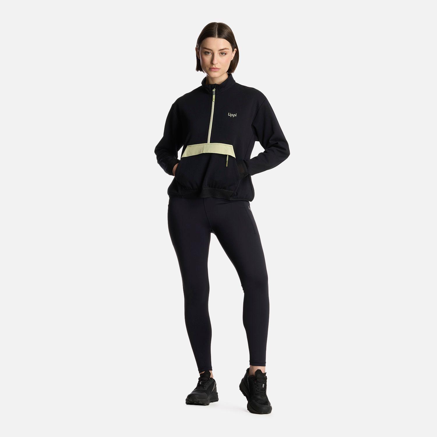Polerón Mujer DownStreet 1/4 Zip Sweatshirt Negro Lippi-6