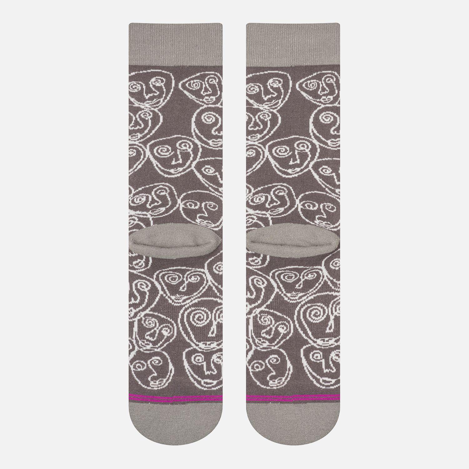 Calcetin Mujer Travel Walk Light Socks Gris Oscuro Lippi-2
