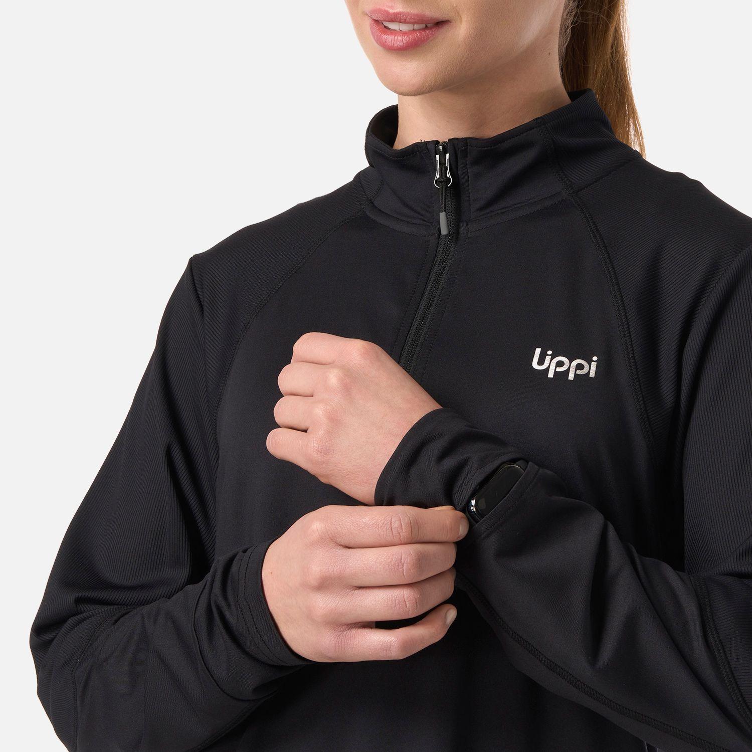 Polerón Mujer Puerto Trucco 1/4 Zip Negro Lippi V26-3