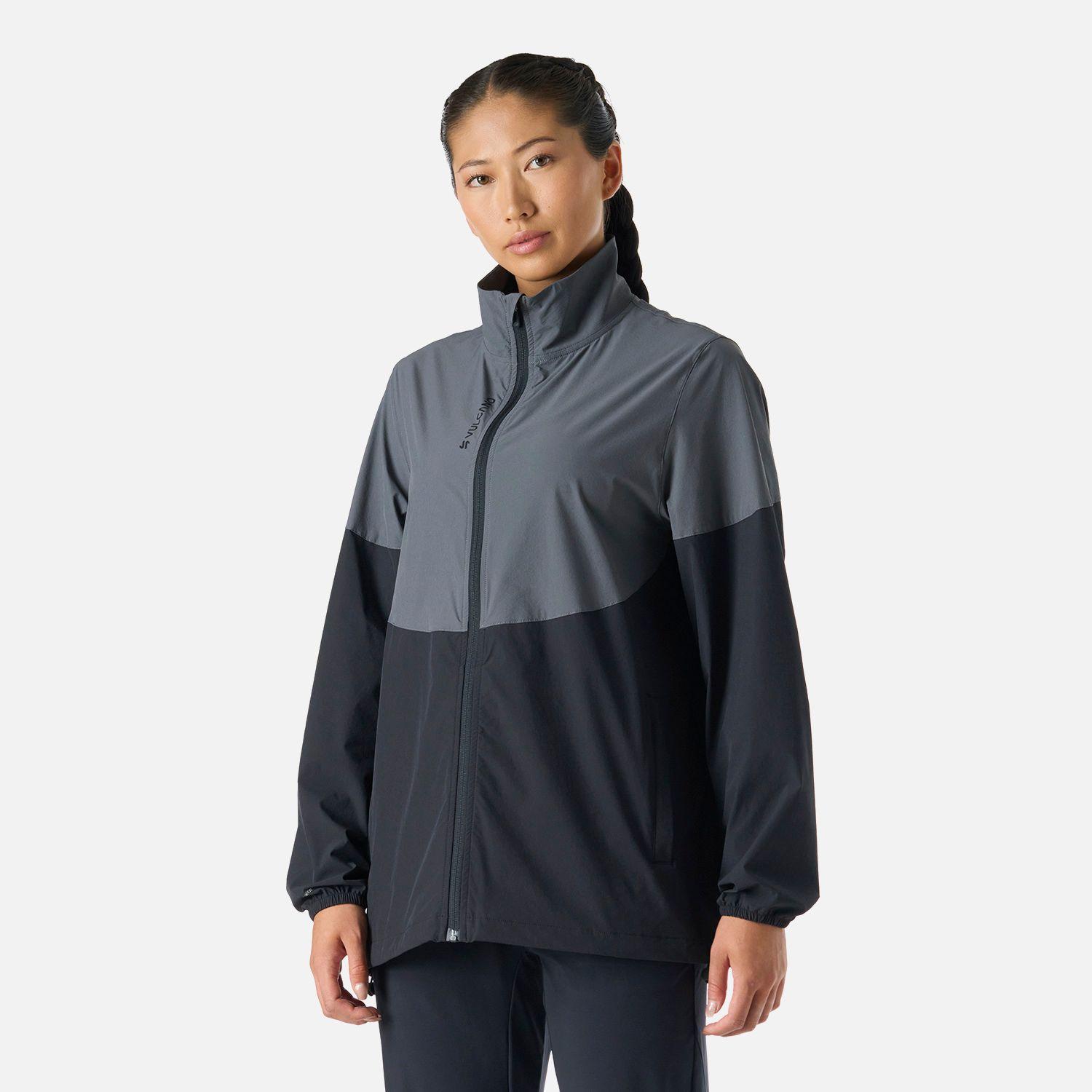 Chaqueta Mujer Tempo Full Zip Windbreaker Negro Vulcano-1
