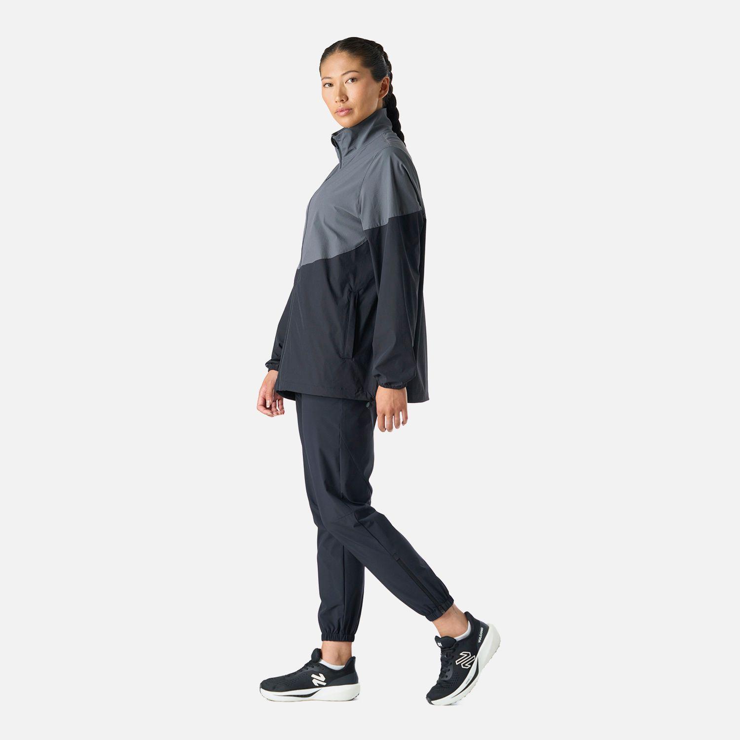 Chaqueta Mujer Tempo Full Zip Windbreaker Negro Vulcano-2