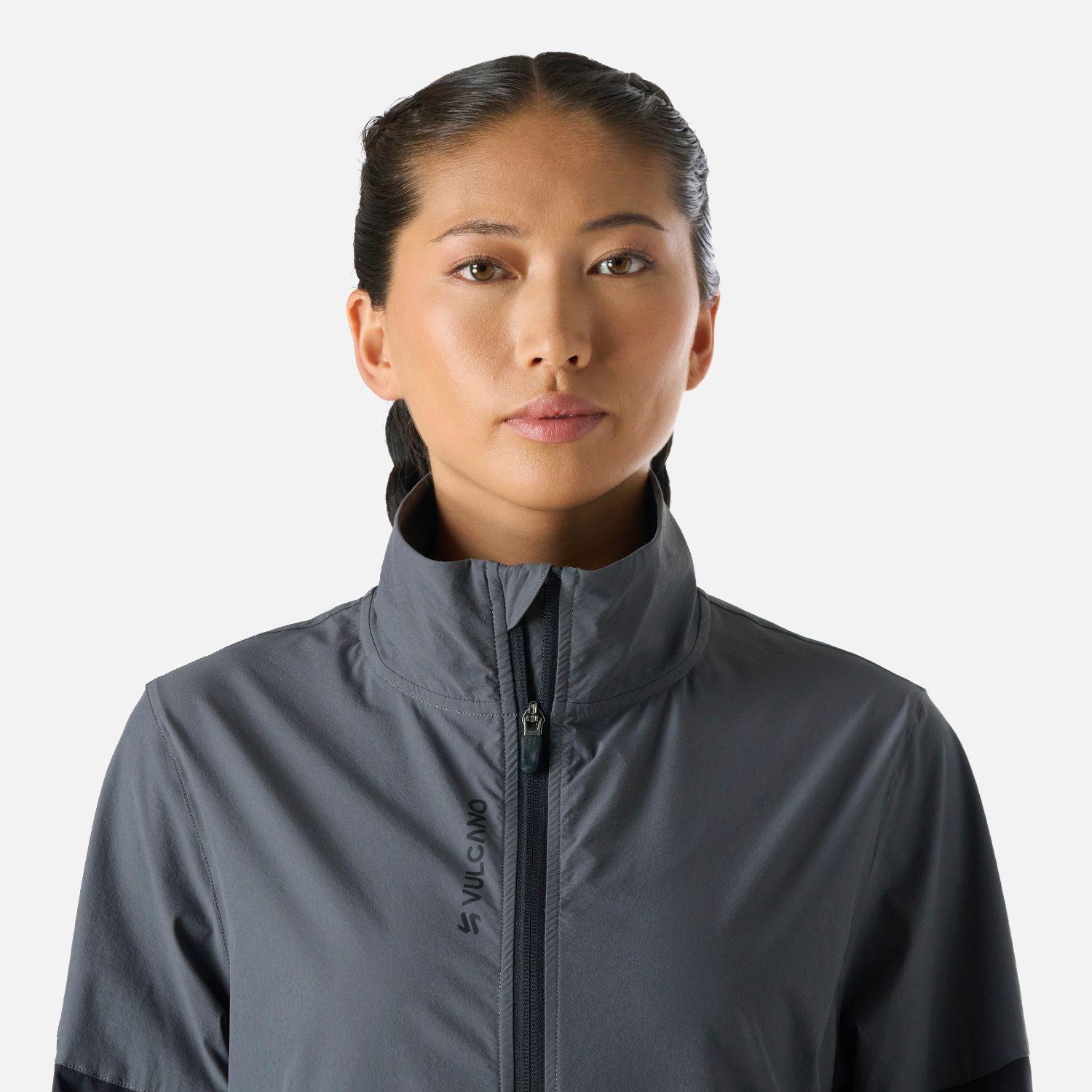 Chaqueta Mujer Tempo Full Zip Windbreaker Negro Vulcano-4