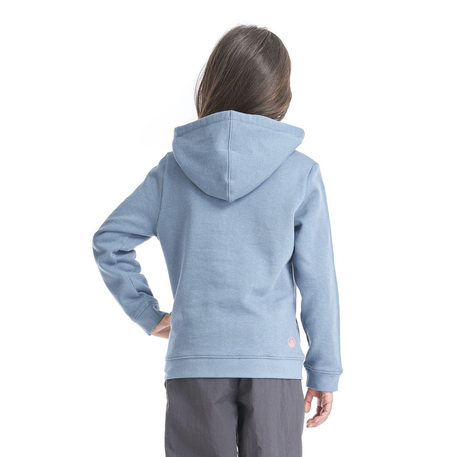 Poleron Niña Insigne Hoody Sweatshirt Azul Grisaceo Lippi-3
