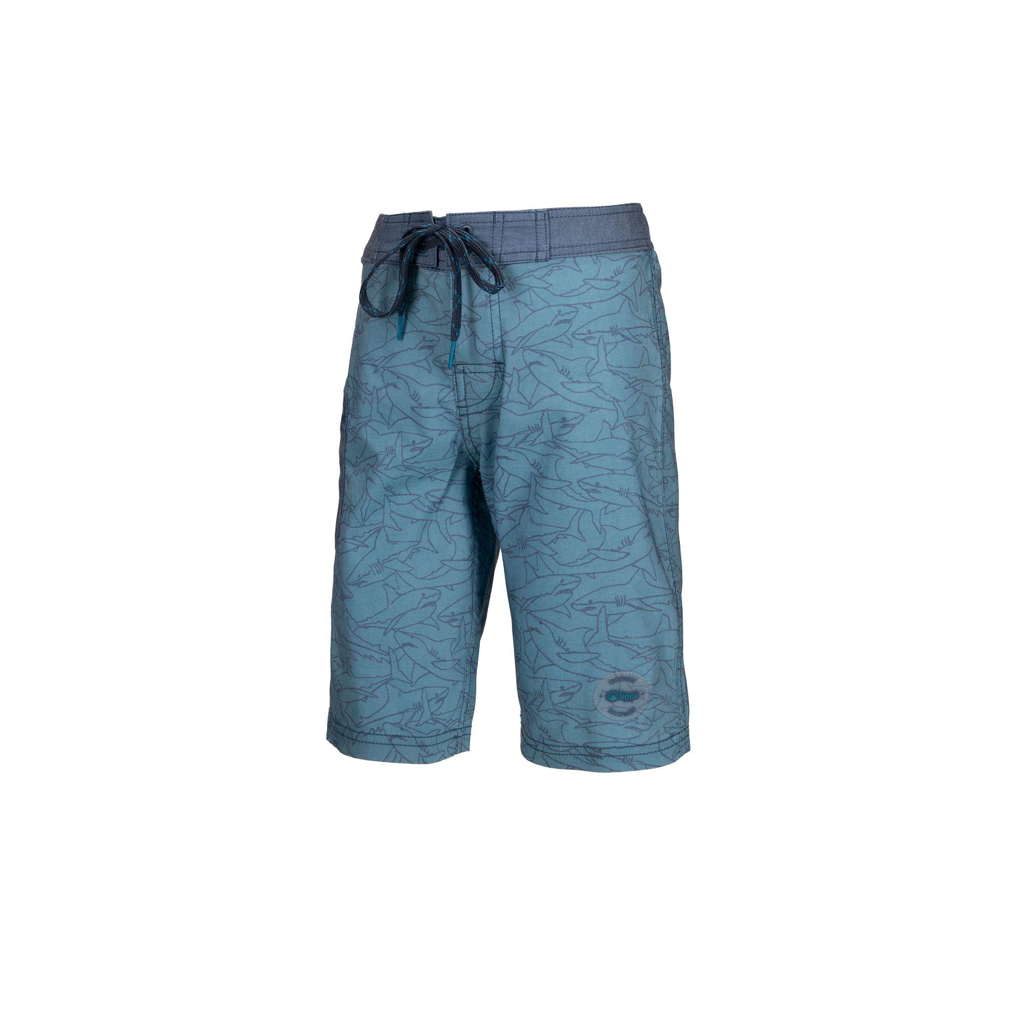 Traje de Baño Niño Mini Shark BoardShorts Print Azul Lippi-0