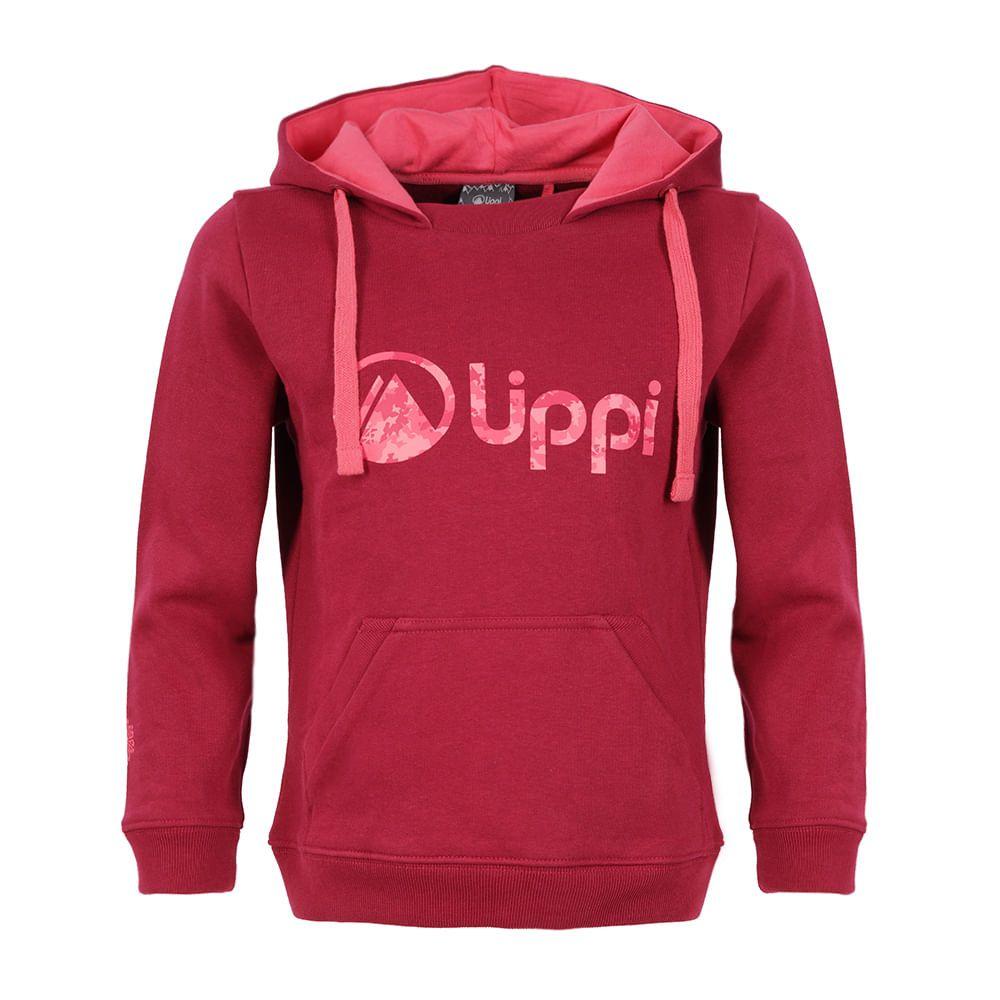 Poleron Niña Insigne Cotton Hoody Frambuesa Oscuro Lippi-0