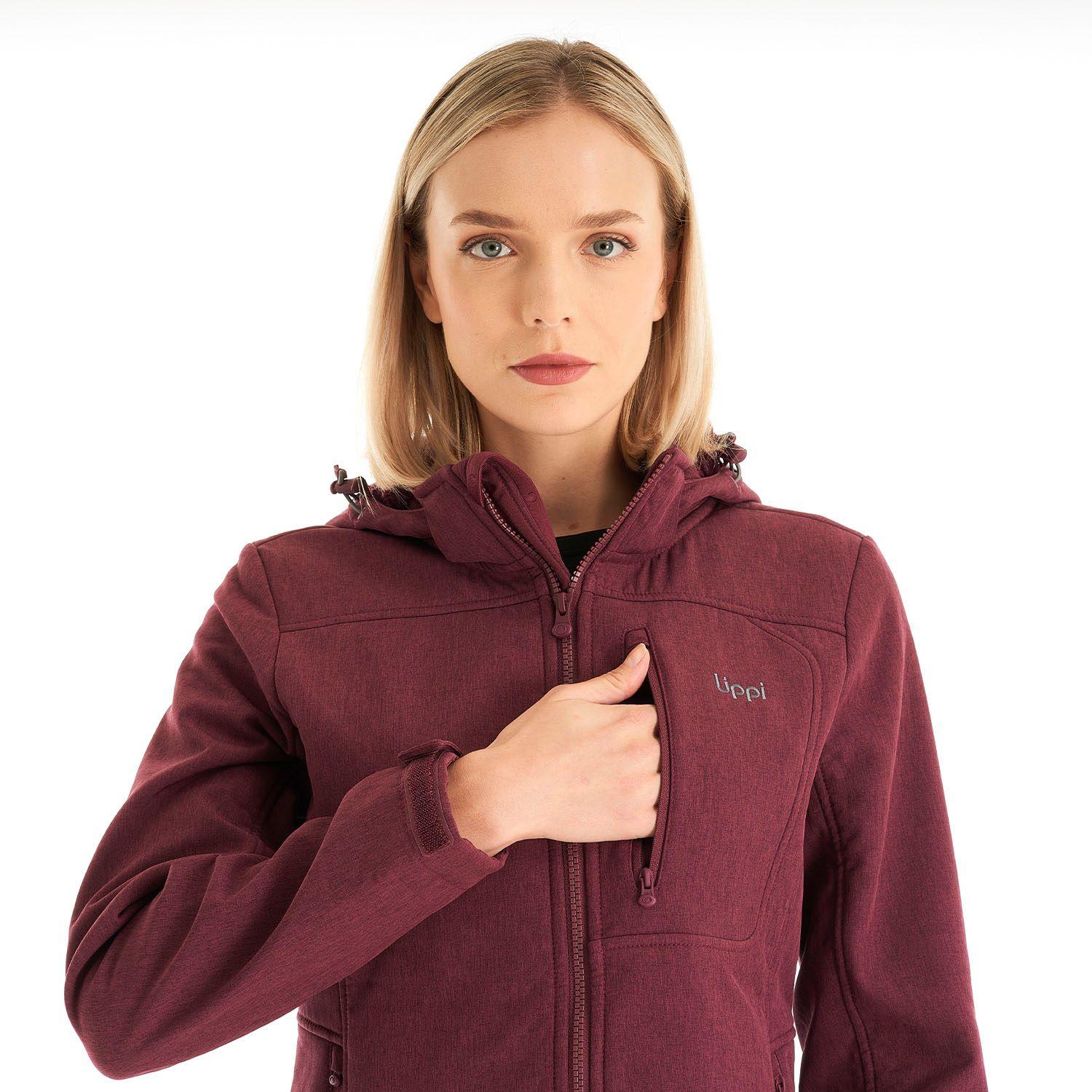 Chaqueta Mujer Macaya Softshell Hoody Jacket Melange Burdeo Lippi V21-6
