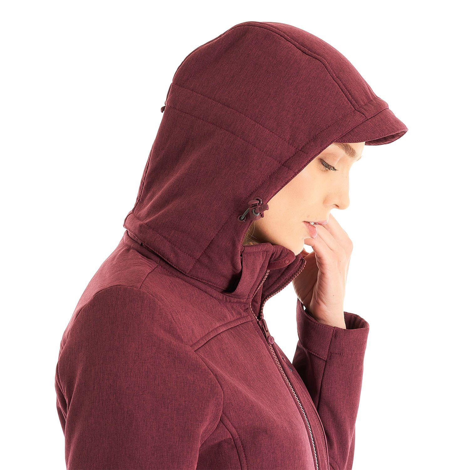 Chaqueta Mujer Macaya Softshell Hoody Jacket Melange Burdeo Lippi V21-7