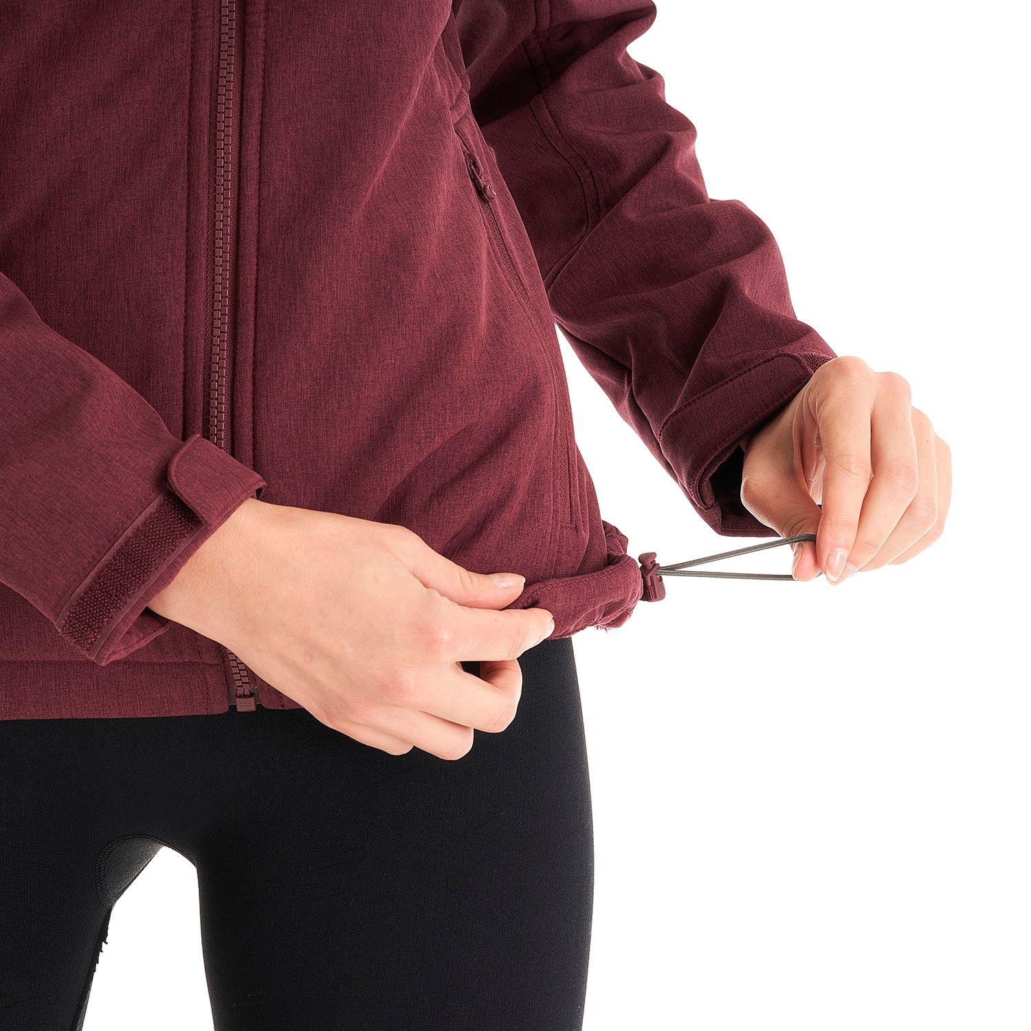 Chaqueta Mujer Macaya Softshell Hoody Jacket Melange Burdeo Lippi V21-9