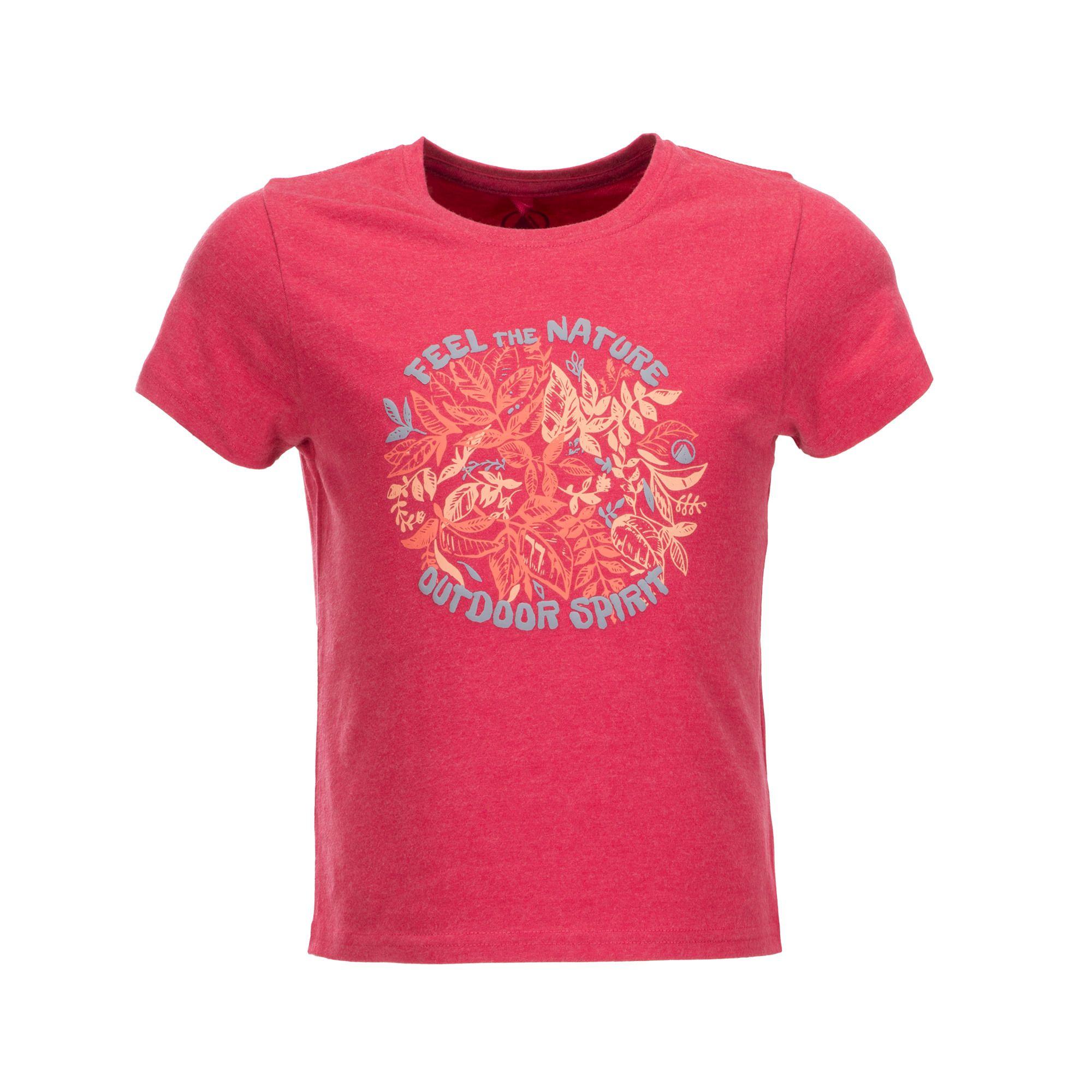 Polera Niña Discover UV-Stop T-Shirt Melange Fucsia Lippi-0