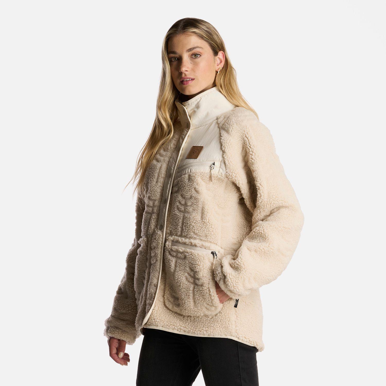 Poleron Mujer Zip-Porrito Beige Haka Honu-1