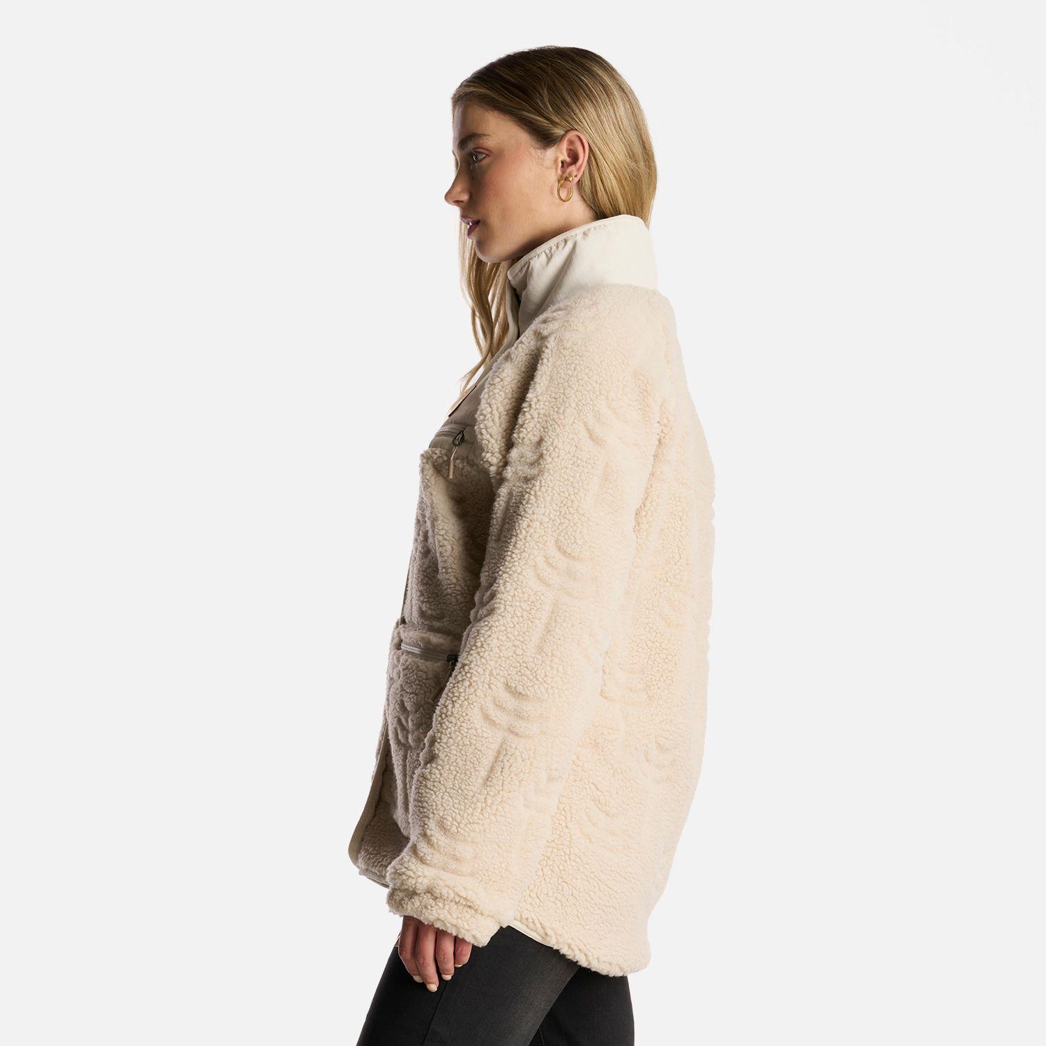 Poleron Mujer Zip-Porrito Beige Haka Honu-2