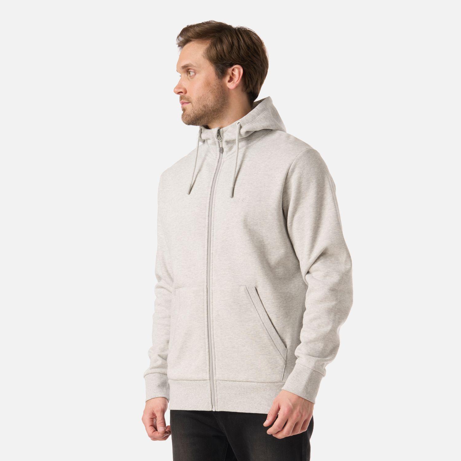 Polerón Hombre Ulmo Full Zip Hoody Sweatshirt Gris Melange Lippi V26-1