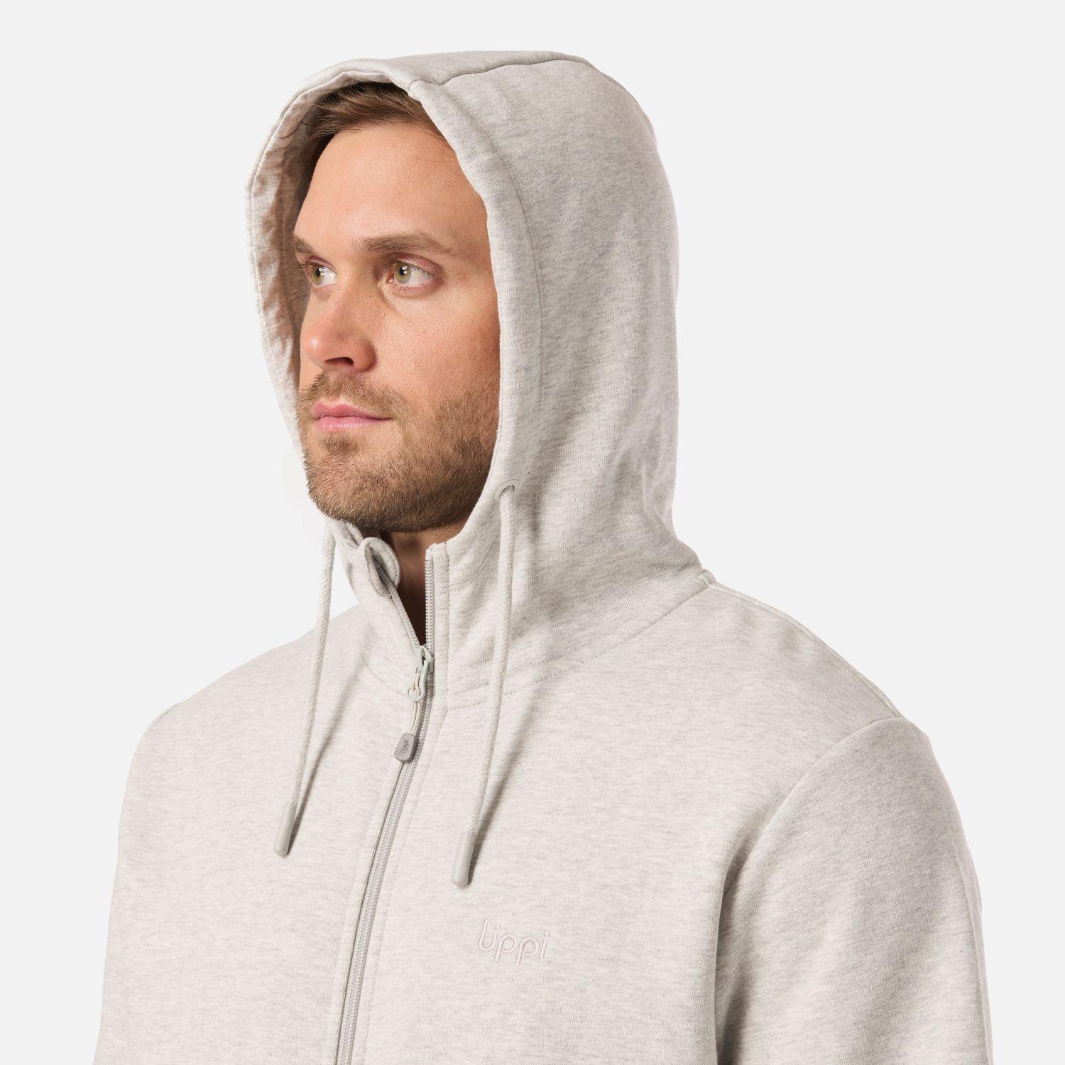 Polerón Hombre Ulmo Full Zip Hoody Sweatshirt Gris Melange Lippi V26-3