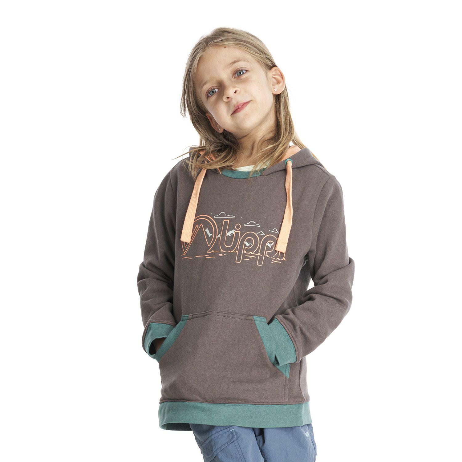 Poleron Niña Insigne Hoody Sweatshirt Gris Oscuro Lippi-1