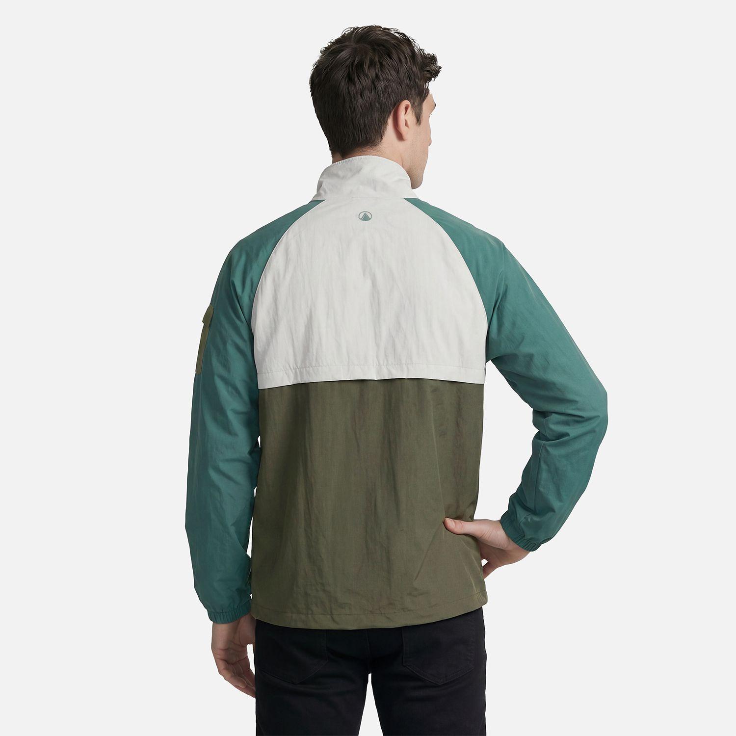 Chaqueta Hombre WindCity WindBreaker 1/4 Zip Jacket Verde Militar Lippi V27-1