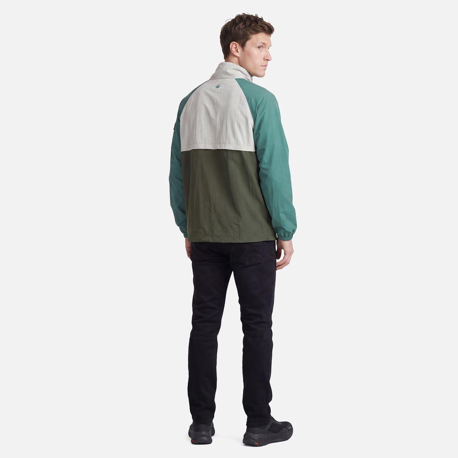 Chaqueta Hombre WindCity WindBreaker 1/4 Zip Jacket Verde Militar Lippi V27-4