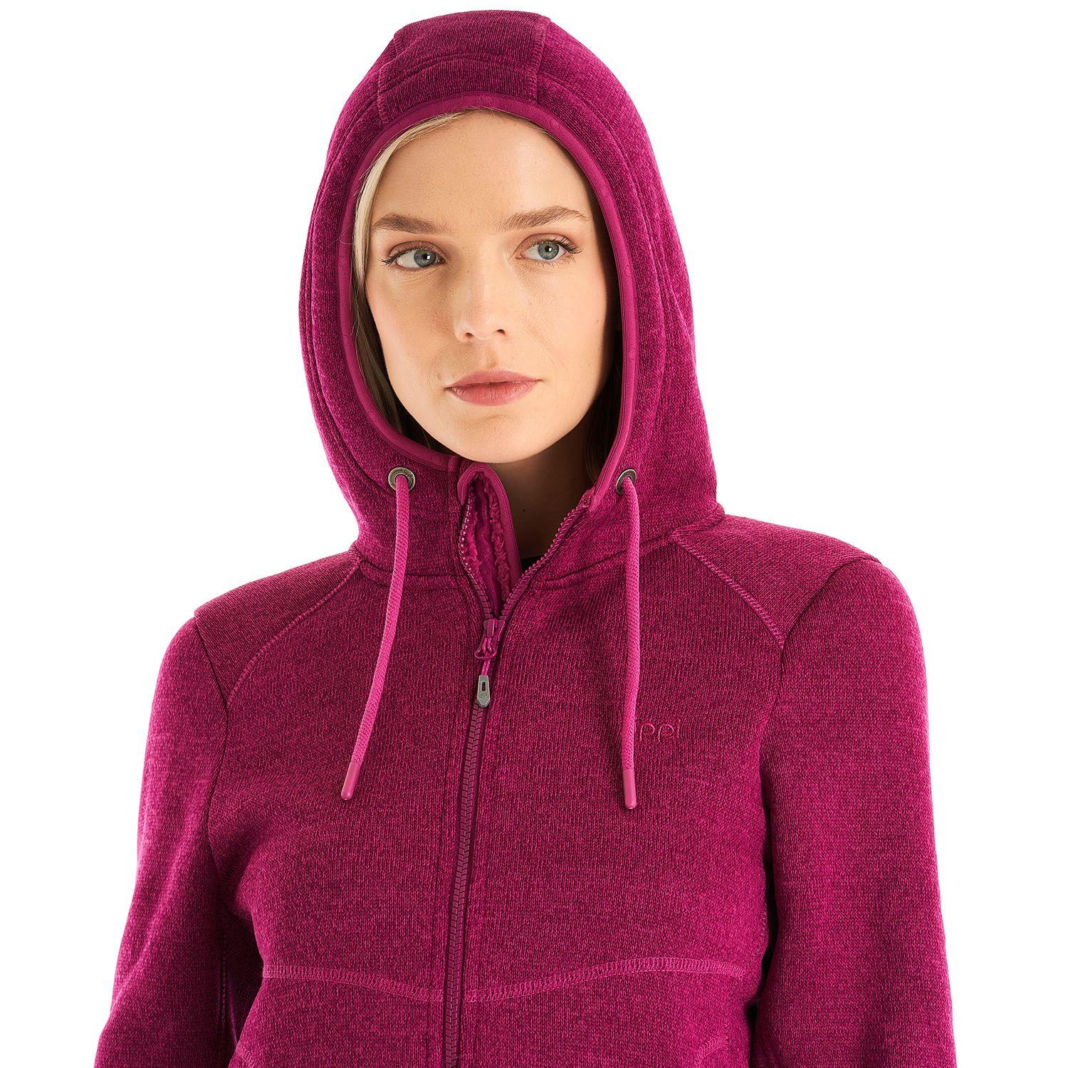 Polar Mujer Sense Blend-Pro Hoody Jacket Melange Palo Rosa Lippi-6