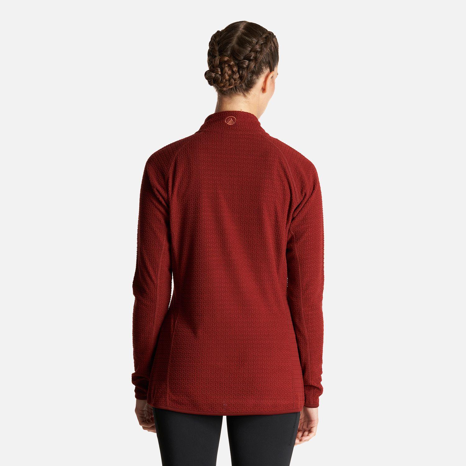 Poleron Mujer Jacaranda Nano-F 14 Zip Vino Lippi-3