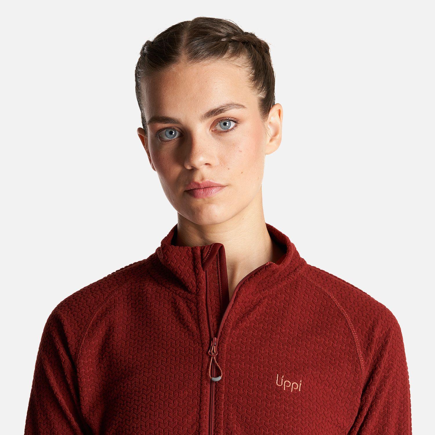 Poleron Mujer Jacaranda Nano-F 14 Zip Vino Lippi-4