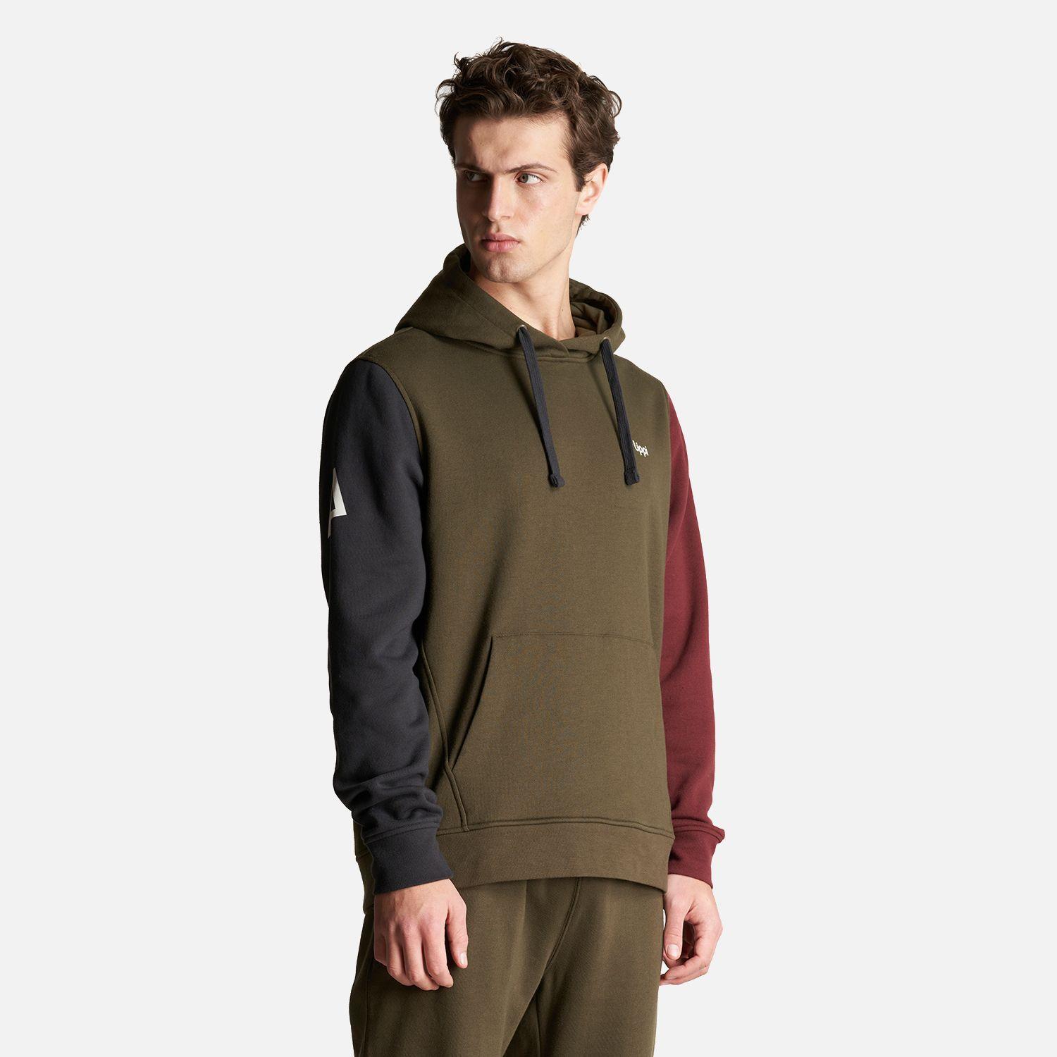 Poleron Hombre Insigne Vulcano Hoody Sweatshirt Oliva Oscuro Lippi-2