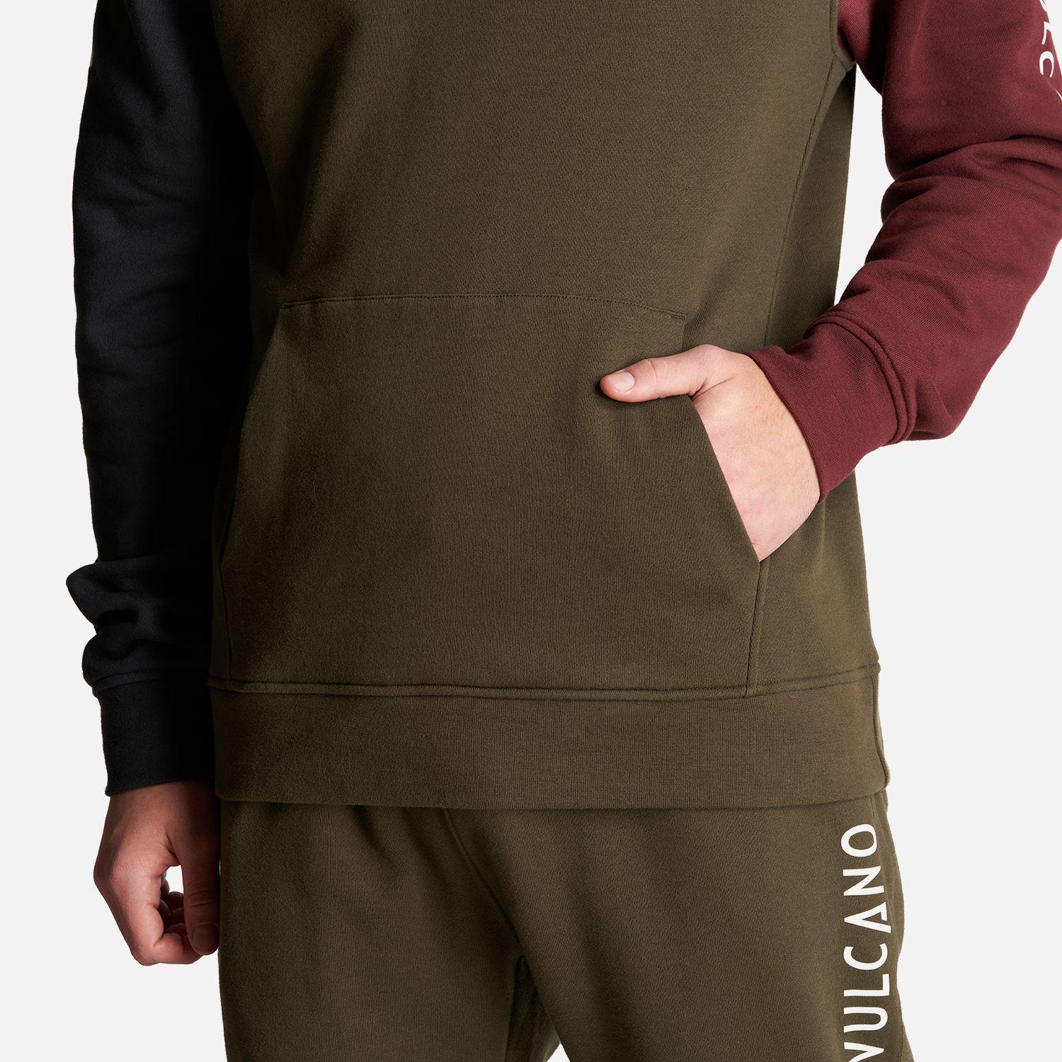 Poleron Hombre Insigne Vulcano Hoody Sweatshirt Oliva Oscuro Lippi-6