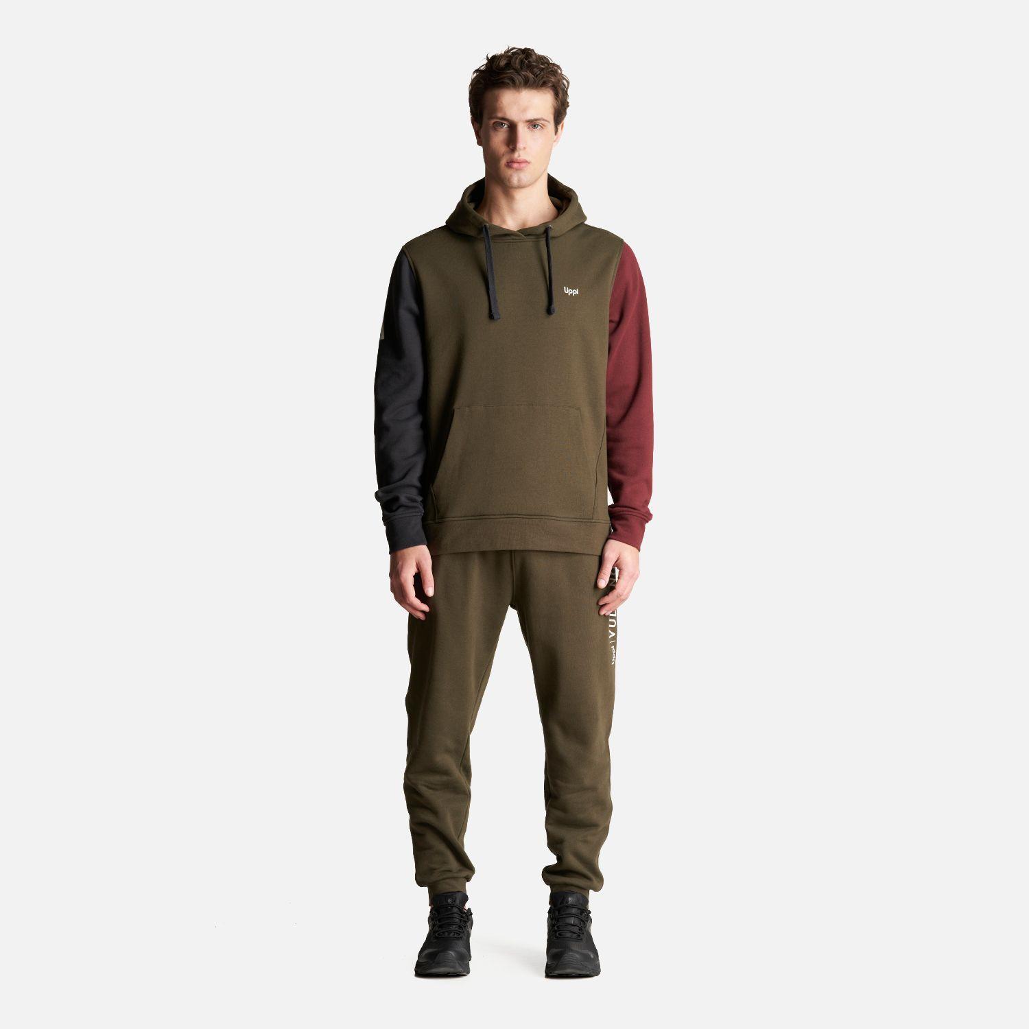 Poleron Hombre Insigne Vulcano Hoody Sweatshirt Oliva Oscuro Lippi-7