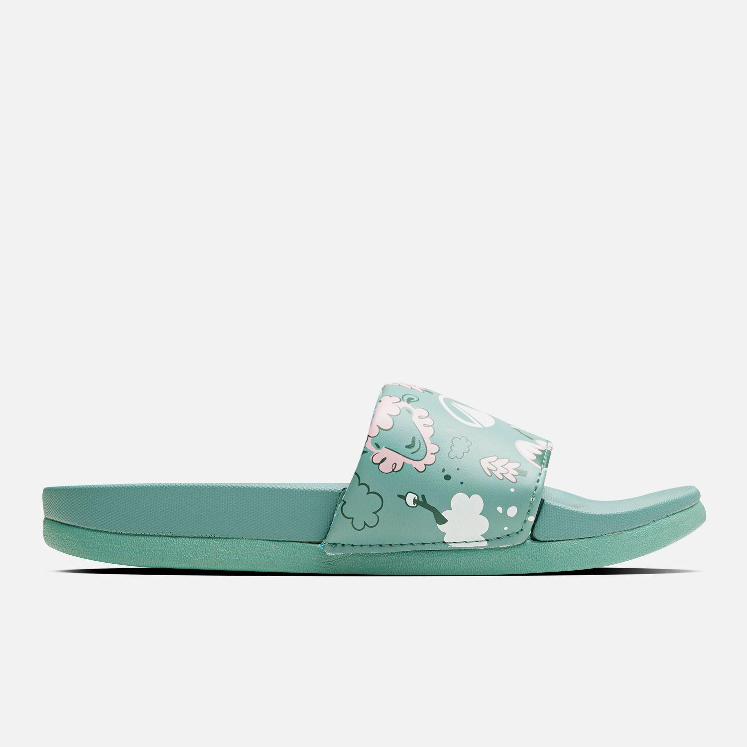 Sandalia Niña Insigne Slide Kids Turquesa Rosa Lippi-0