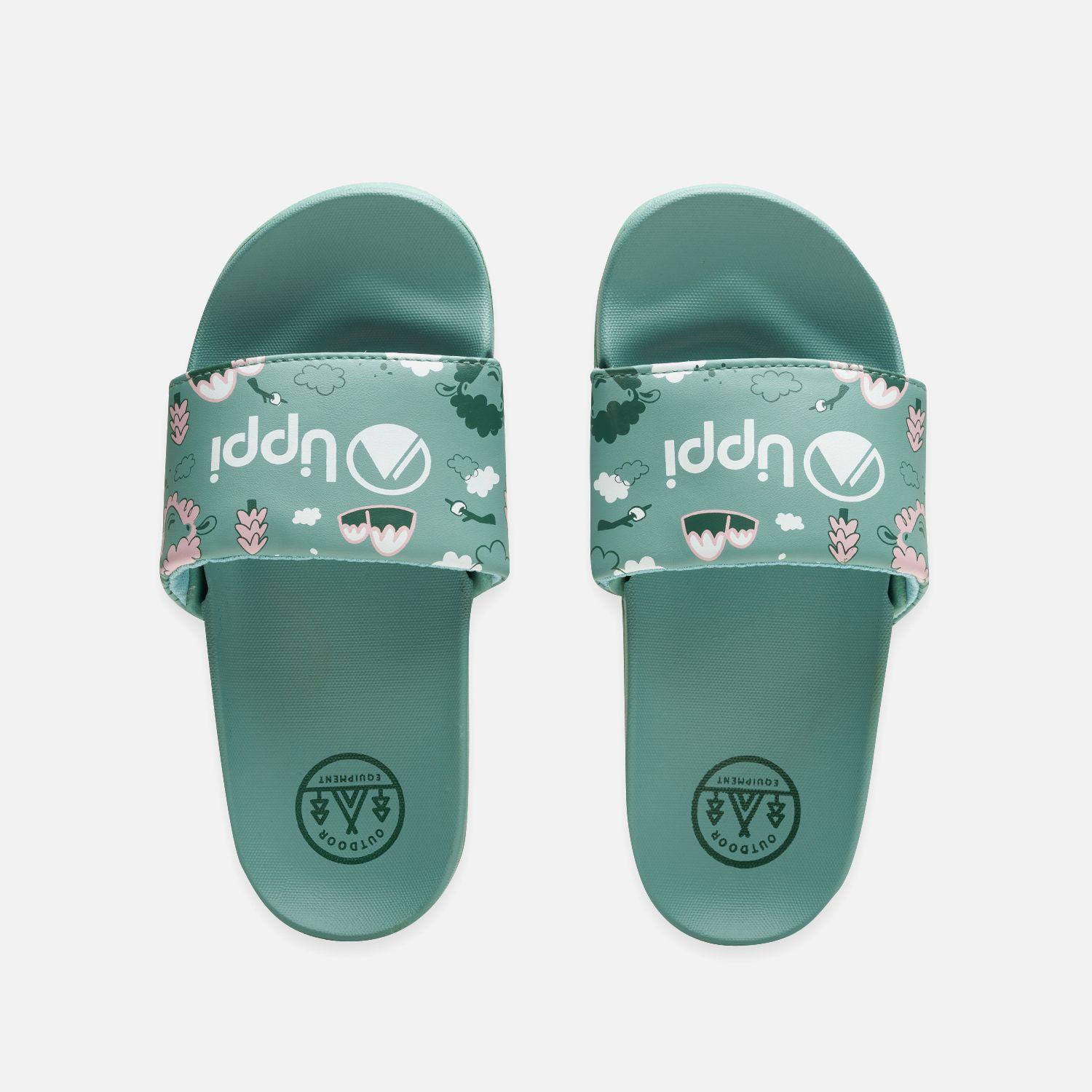 Sandalia Niña Insigne Slide Kids Turquesa Rosa Lippi-3