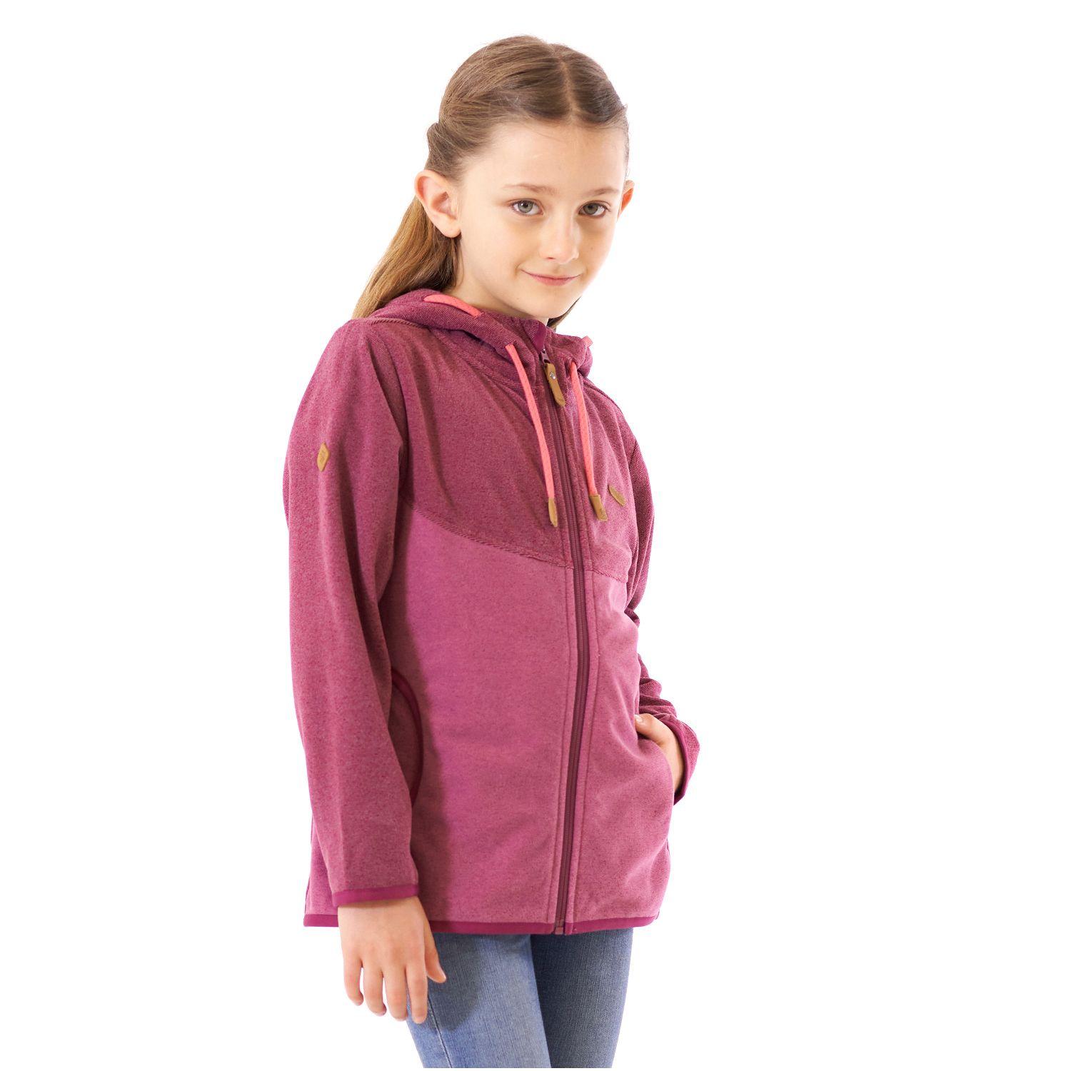 Poleron Niña Stripes Nano-F Full Zip Frambuesa / Rosa Lippi-2