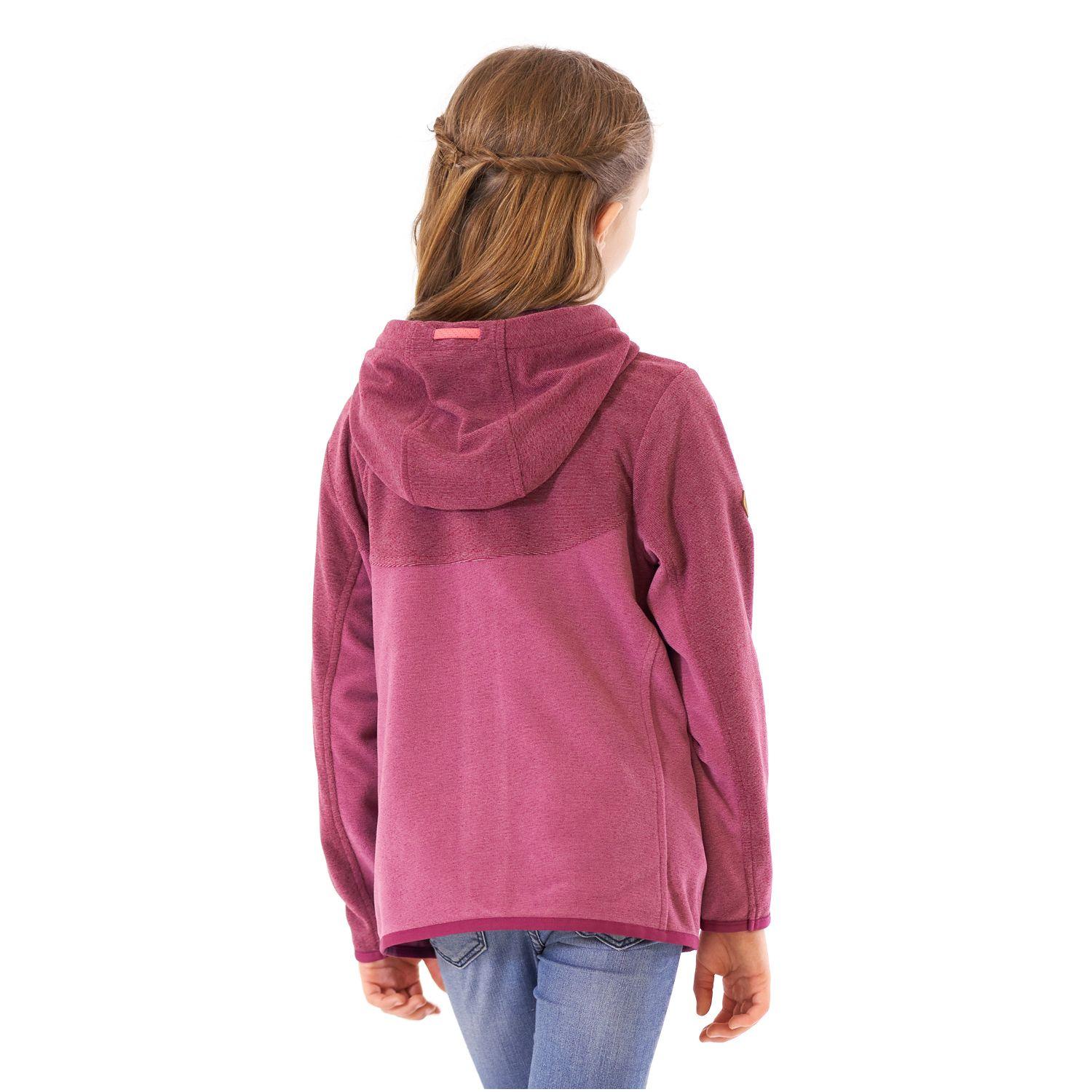 Poleron Niña Stripes Nano-F Full Zip Frambuesa / Rosa Lippi-3