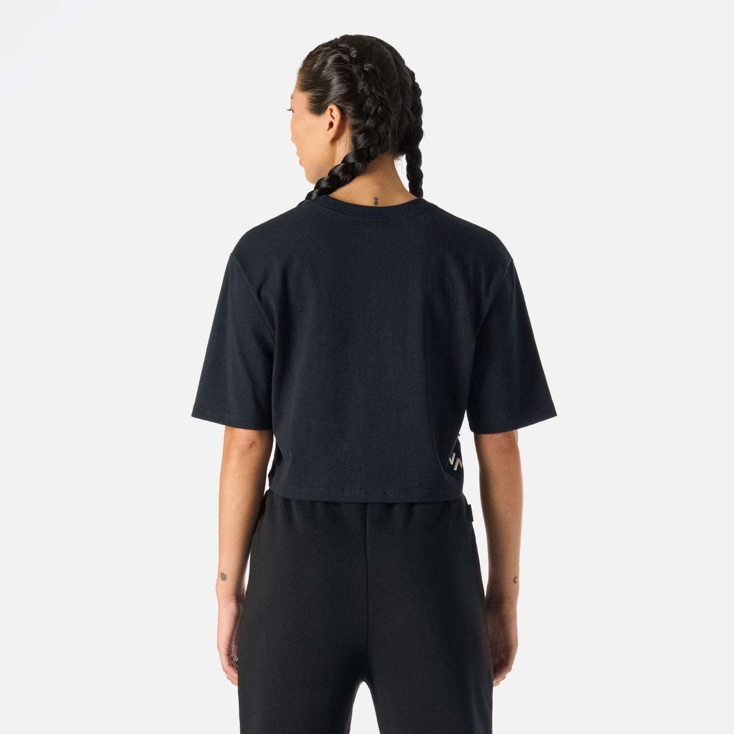 Polera Mujer Cool Down Crop T-Shirt Negro Vulcano-3