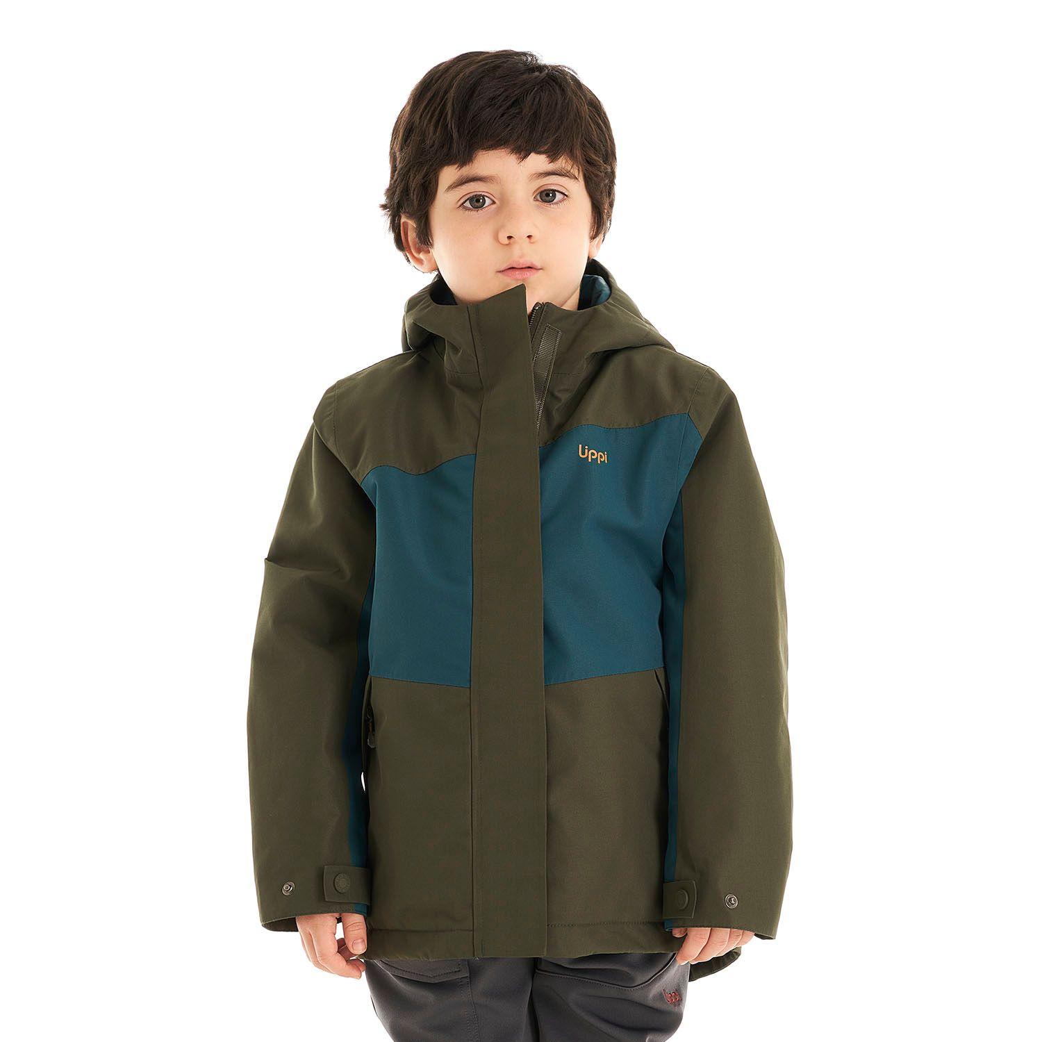 Chaqueta Niño Andes Snow B-Dry Hoody Jacket Verde Oscuro Lippi-1
