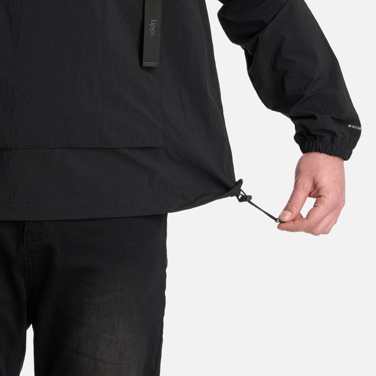 Chaqueta Hombre WindCity WindBreaker 1/4 Zip Negro Lippi-7