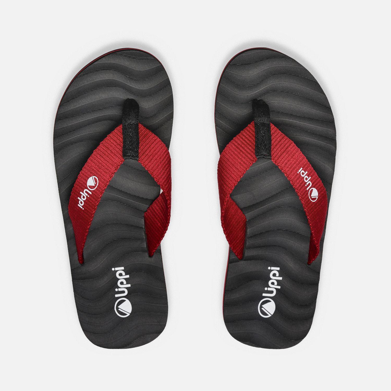 Sandalia Hombre Bora Negro / Rojo Lippi-3