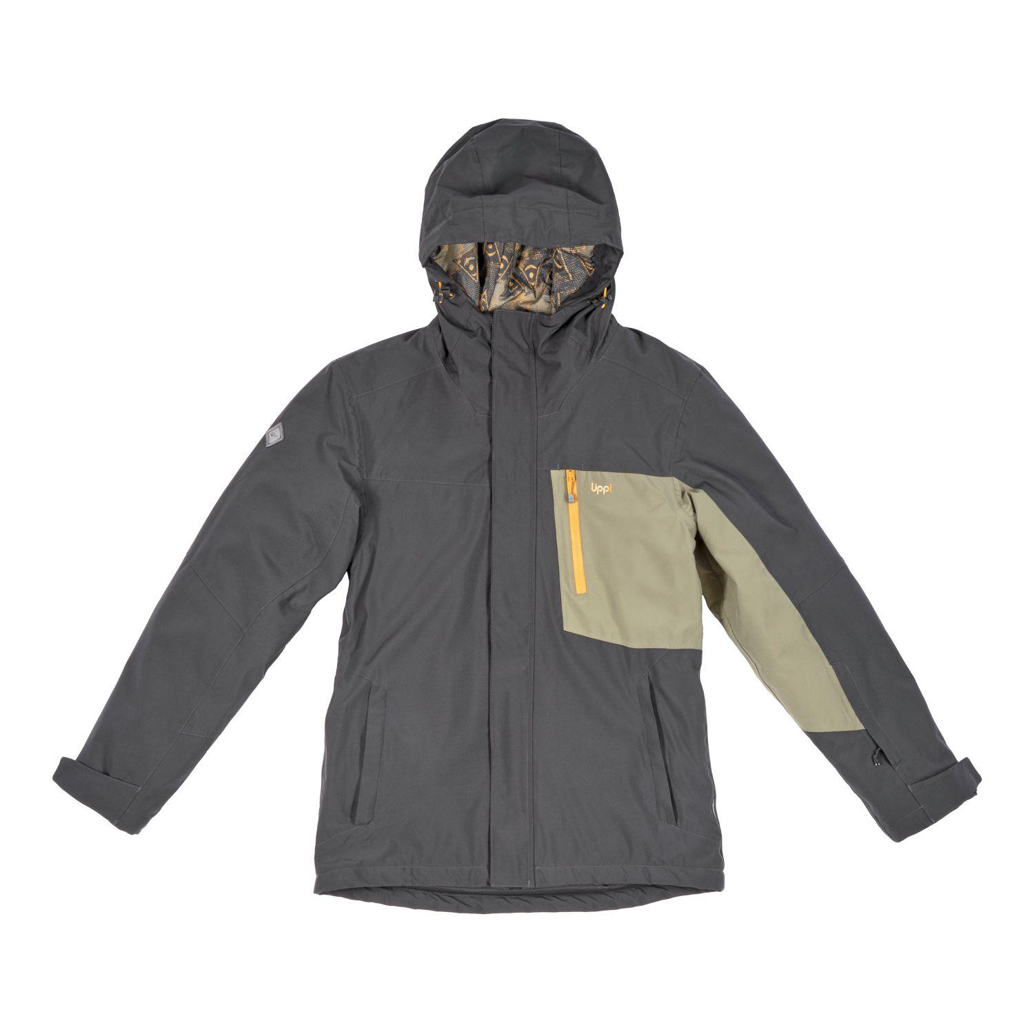 Chaqueta Teen Boy Shelter B-Dry Hoody Jacket Grafito / Verde Mate Lippi I22-0