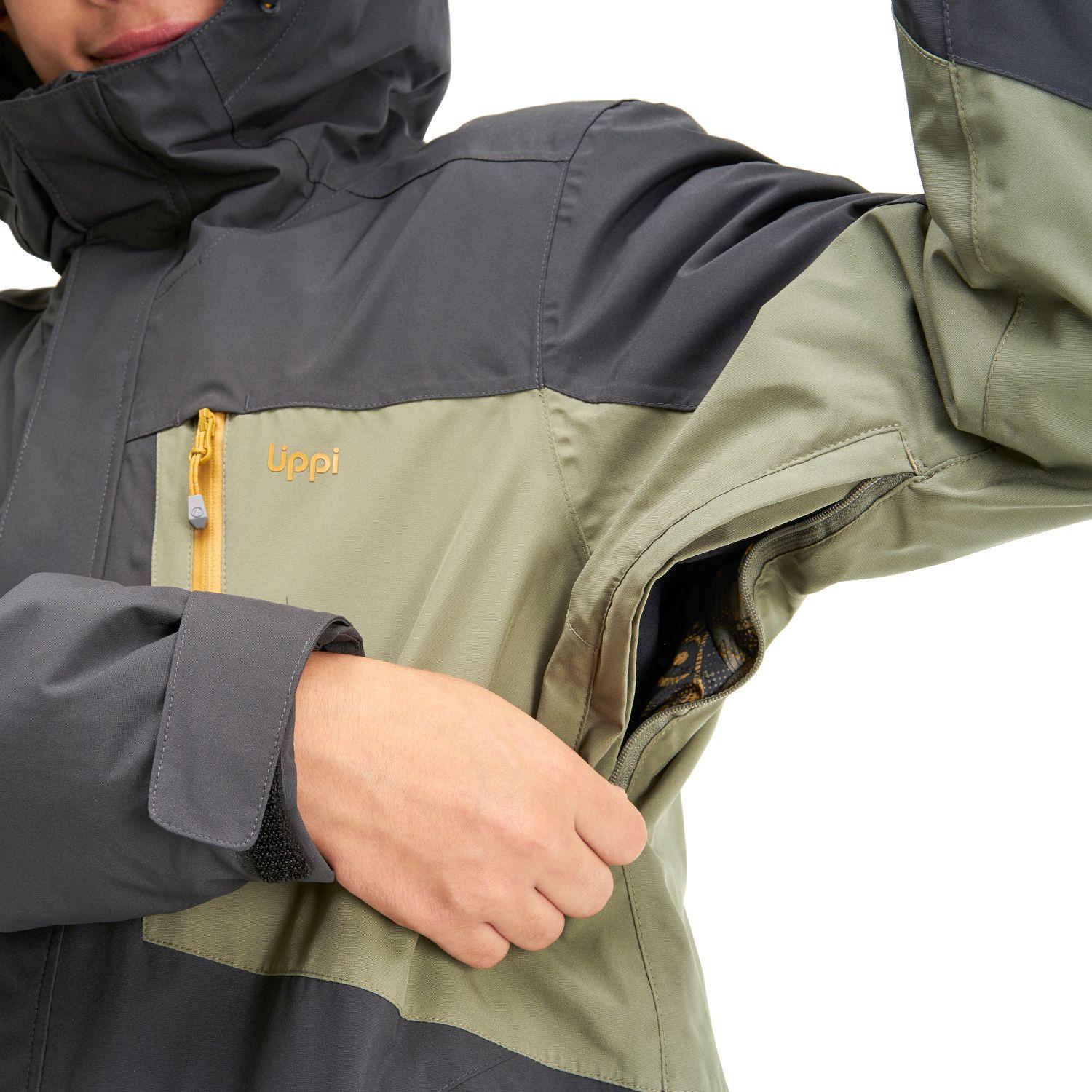 Chaqueta Teen Boy Shelter B-Dry Hoody Jacket Grafito / Verde Mate Lippi I22-5